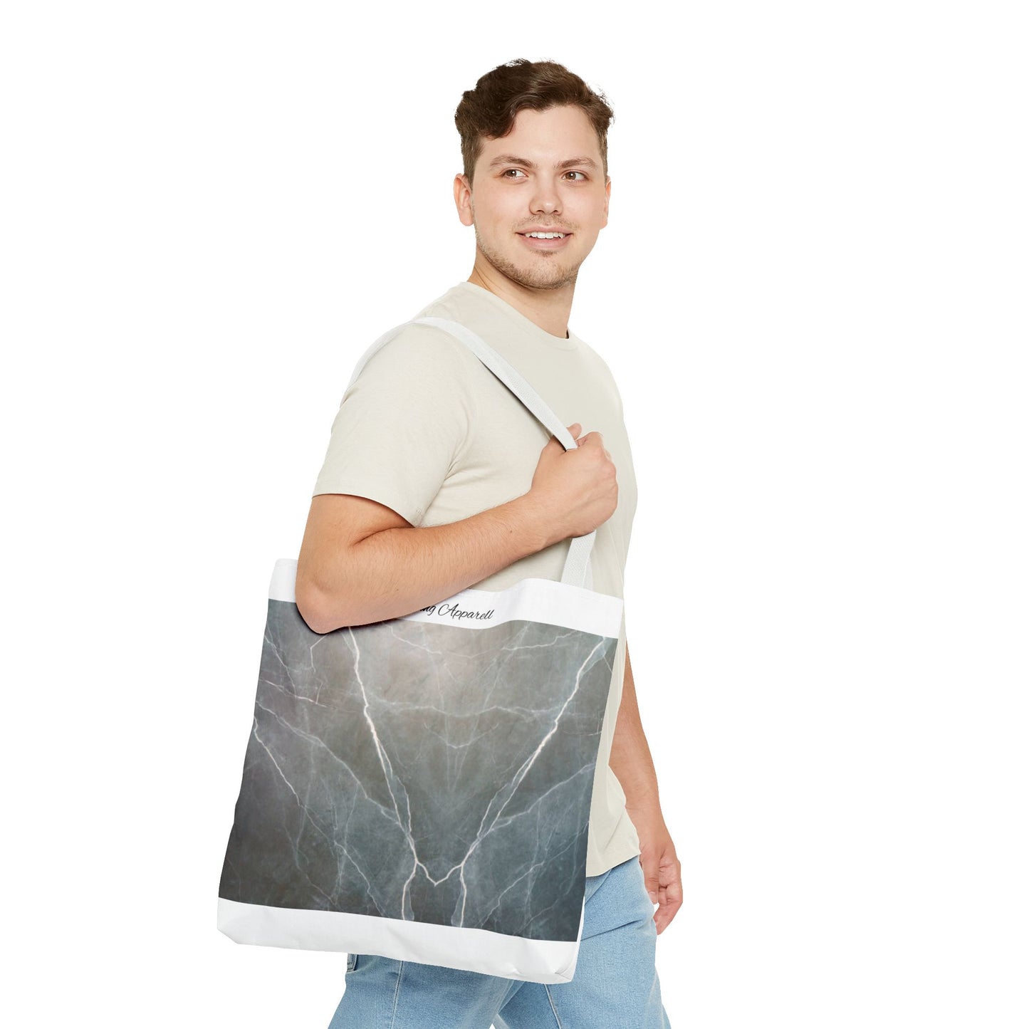 Elegant Marble Print Tote Bag | Stylish Reusable Eco-Friendly Bag for Everyday Use