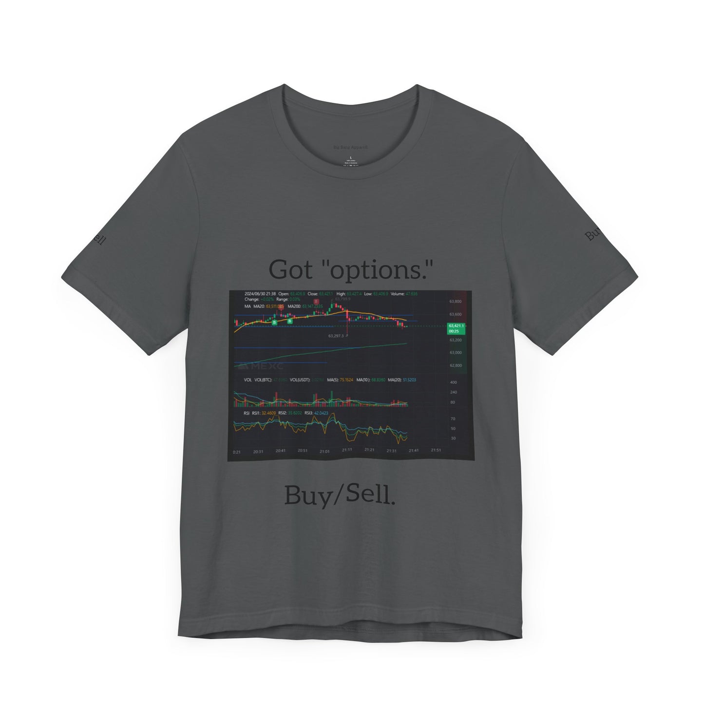 Big Bang Apparells trade chart tshirt ."Da money is in the charts"