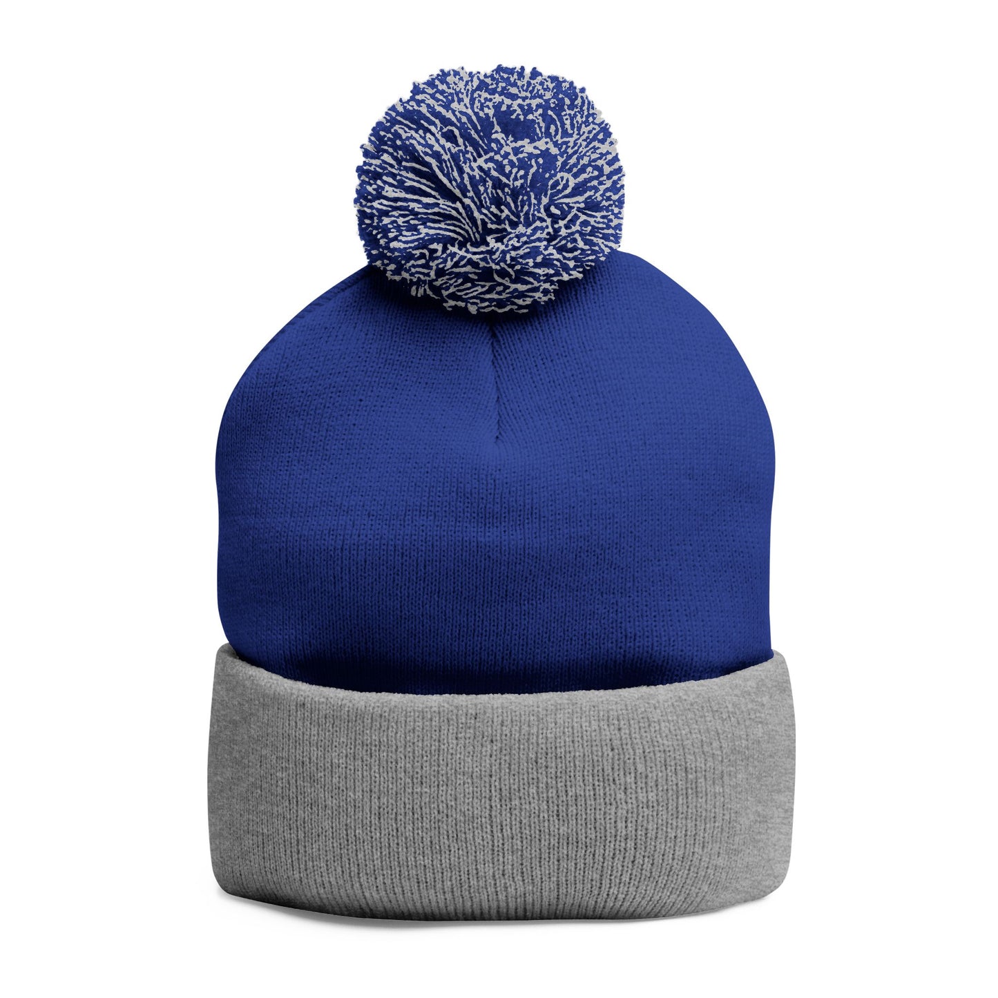 Embroidered Pom-Pom Knit Cap - Cozy Winter Beanie for Fighting Spirit