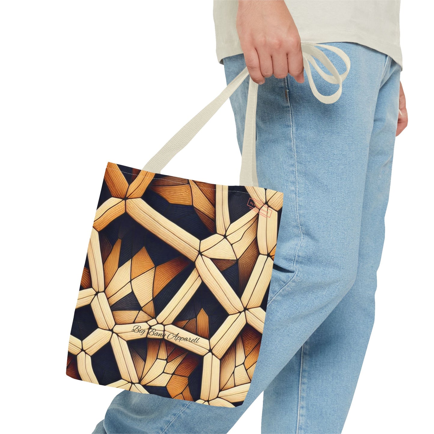 Geometric Pattern Tote Bag - Stylish & Versatile for Everyday Use