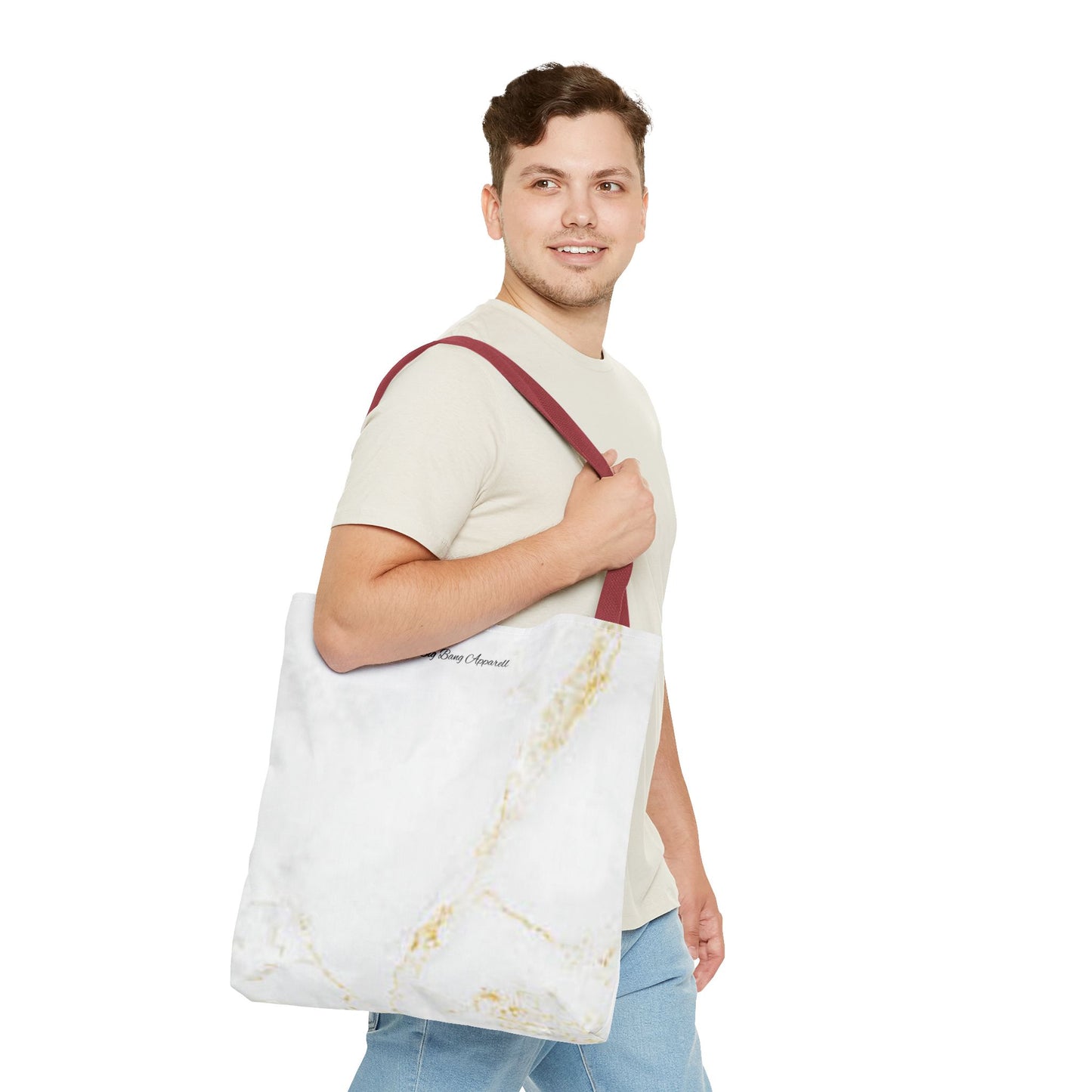 Elegant Marble Print Tote Bag - Big Bang Apparel