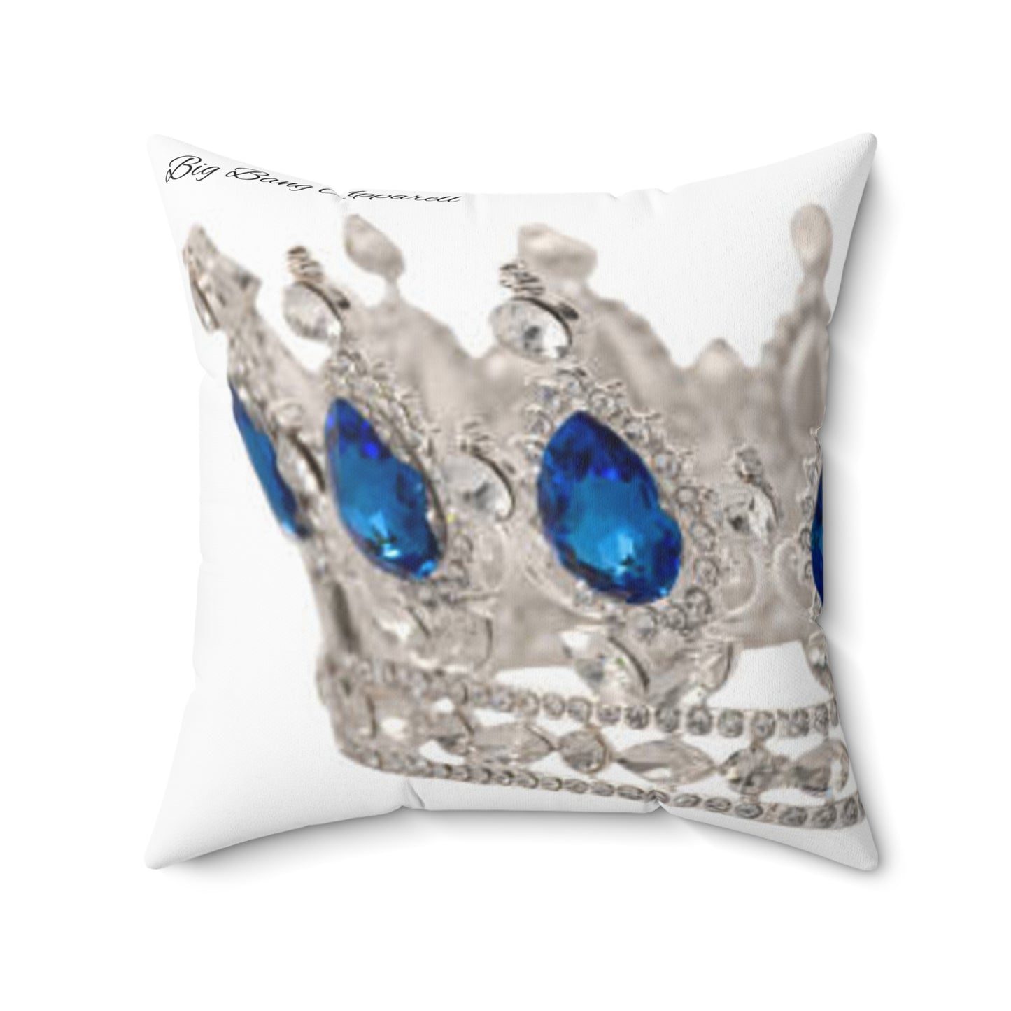 Big Bang Apparell crown  saphire Spun Polyester Square Pillow