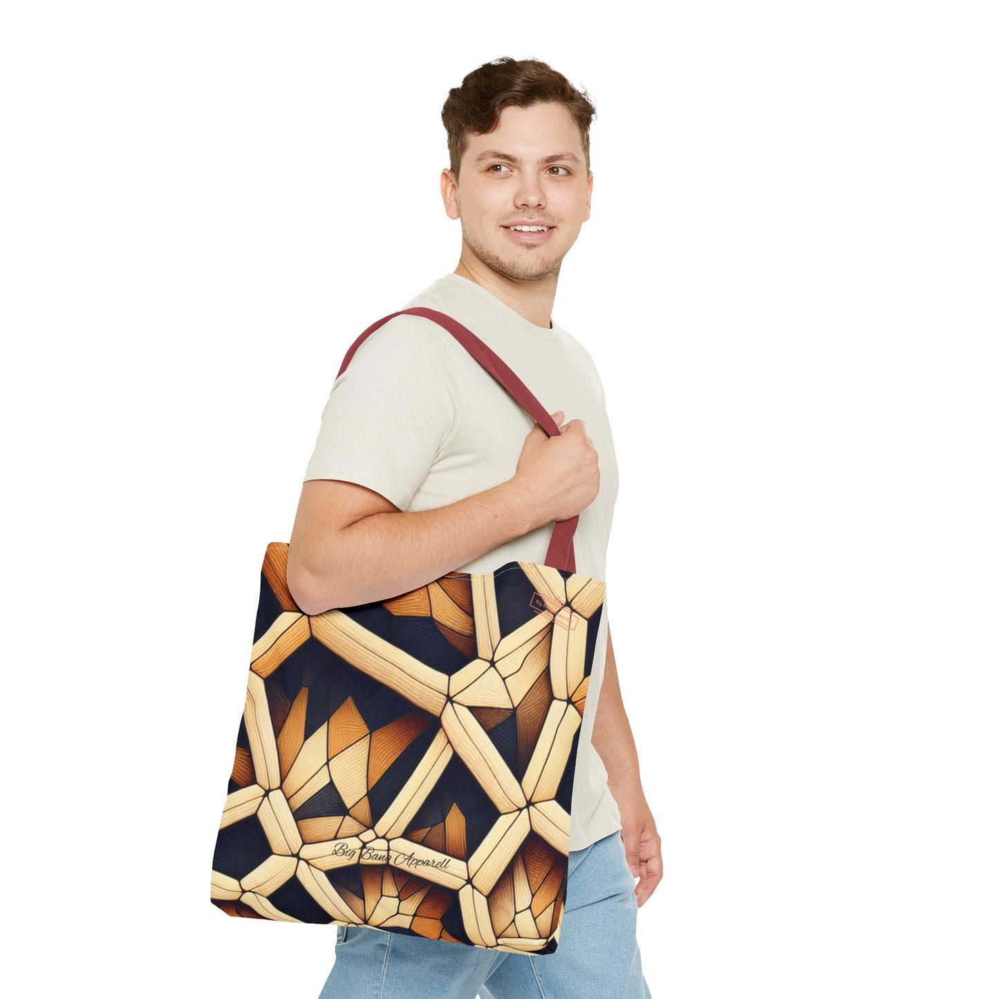 Geometric Pattern Tote Bag - Stylish & Versatile for Everyday Use