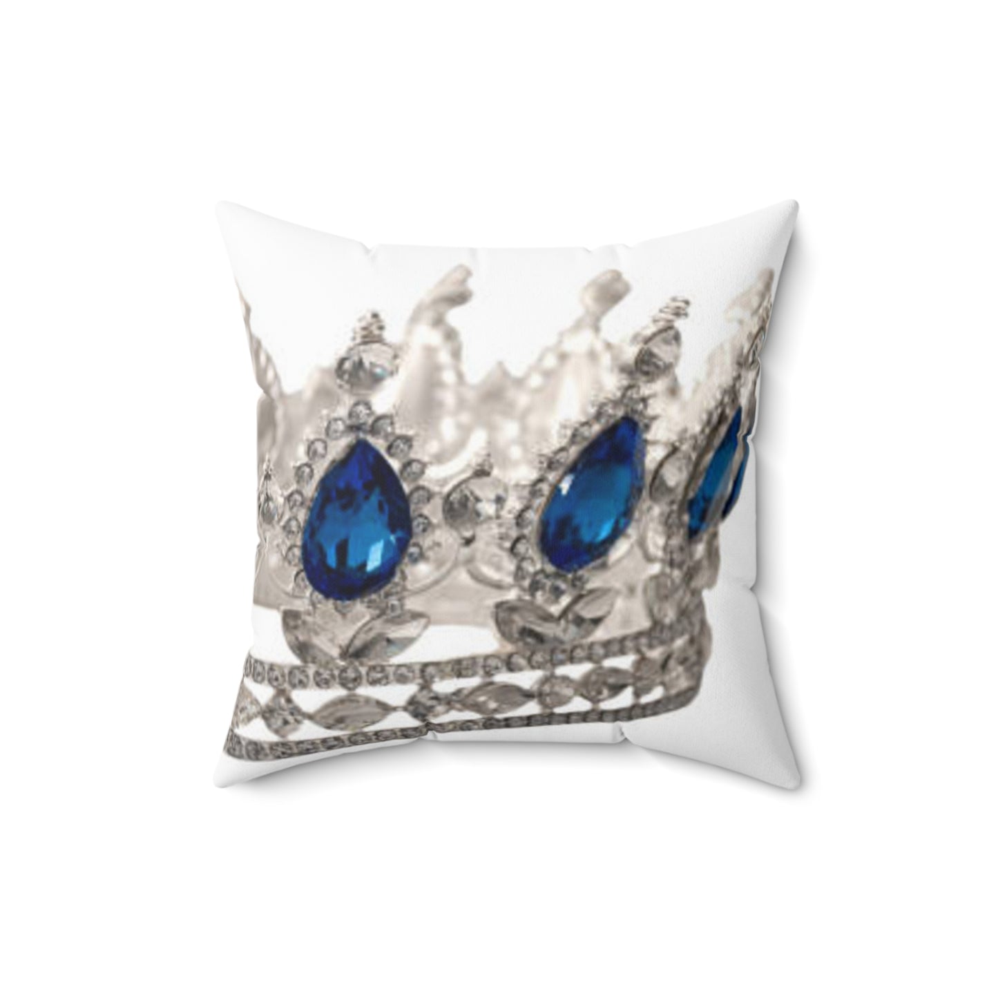 Big Bang Apparell crown  saphire Spun Polyester Square Pillow