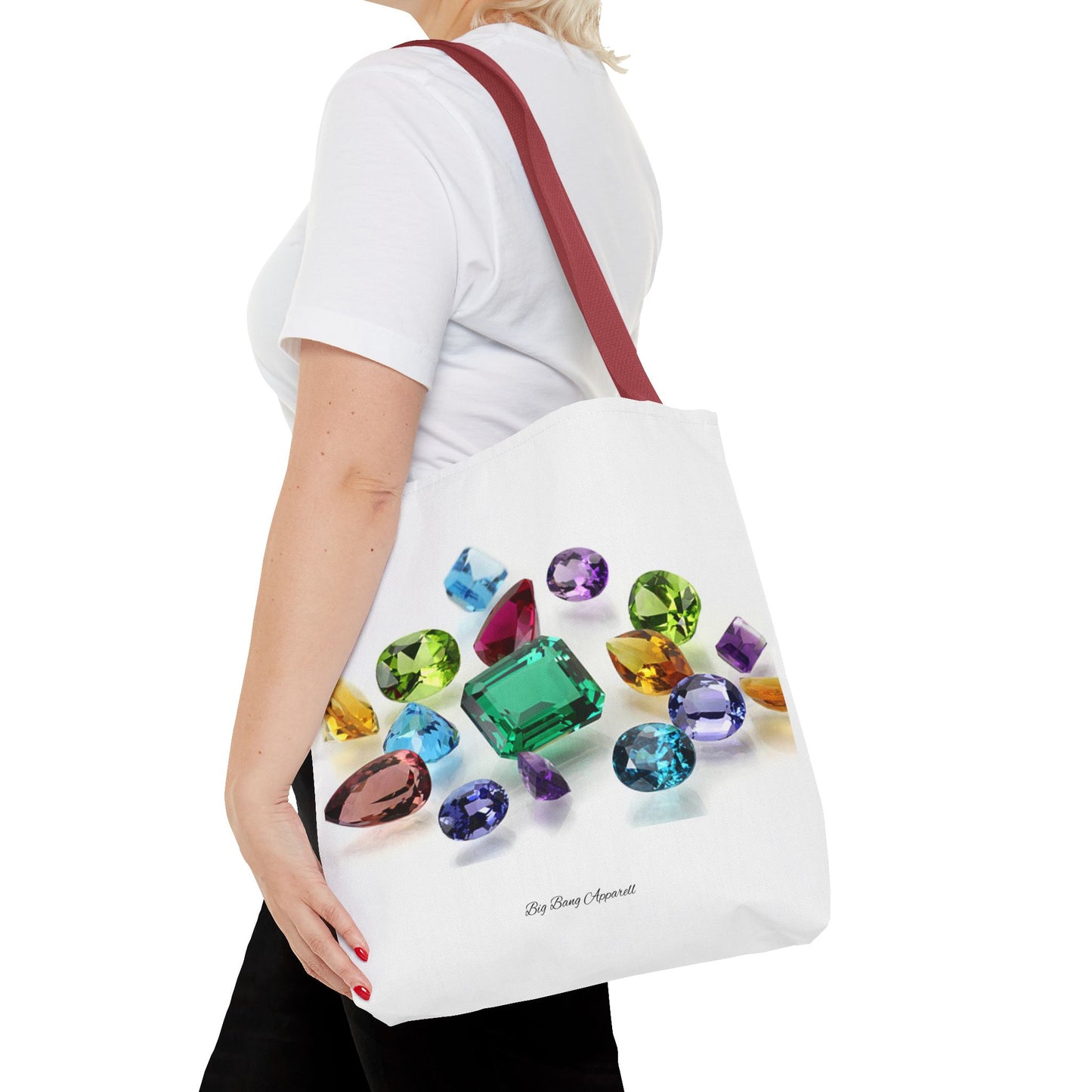 Colorful Gemstone Tote Bag | Stylish & Versatile Everyday Accessory