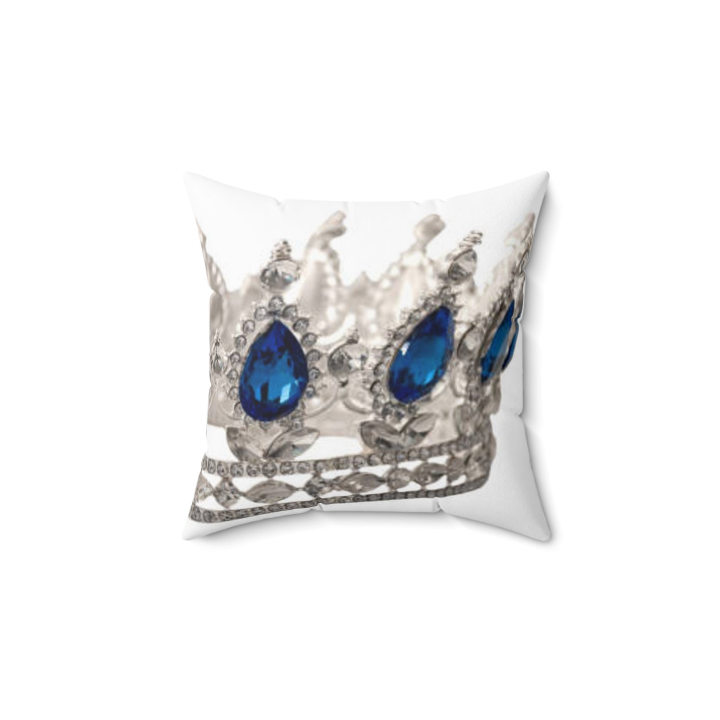 Big Bang Apparell crown  saphire Spun Polyester Square Pillow