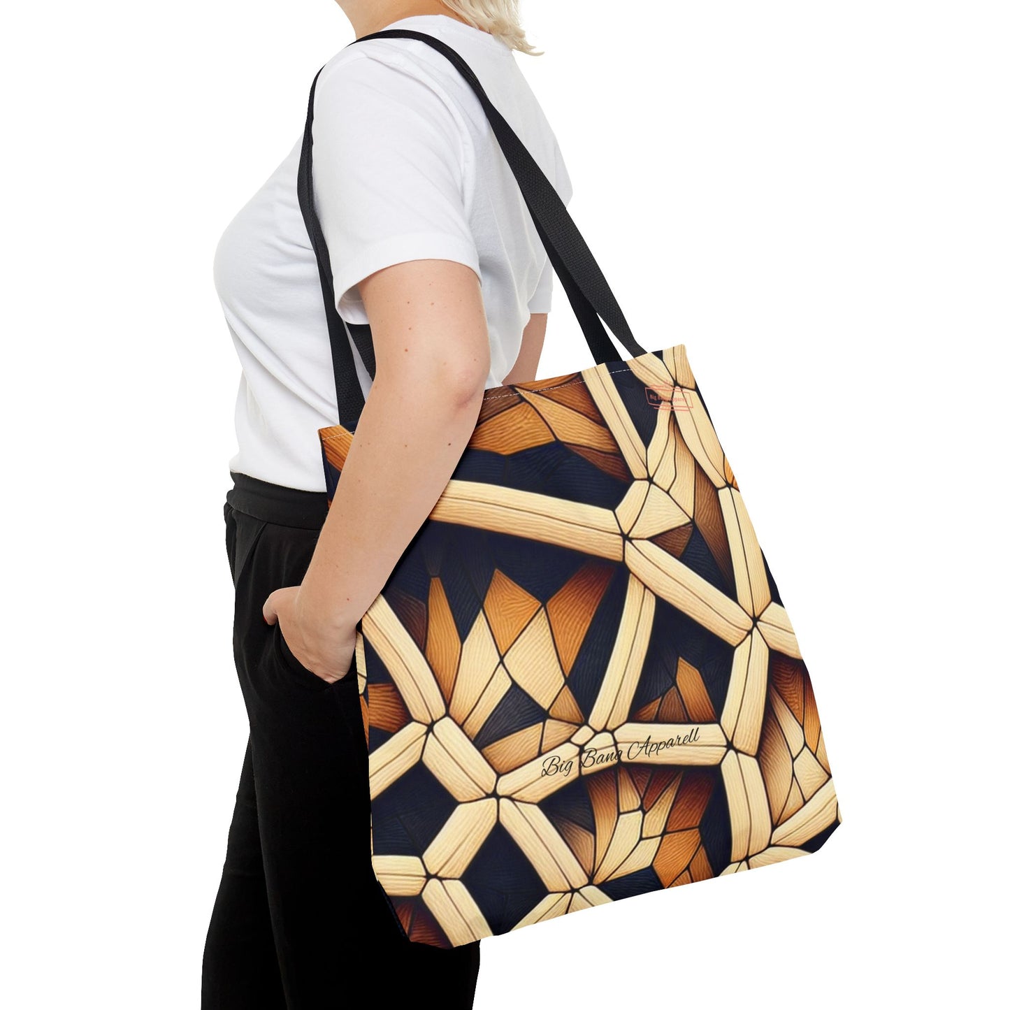 Geometric Pattern Tote Bag - Stylish & Versatile for Everyday Use