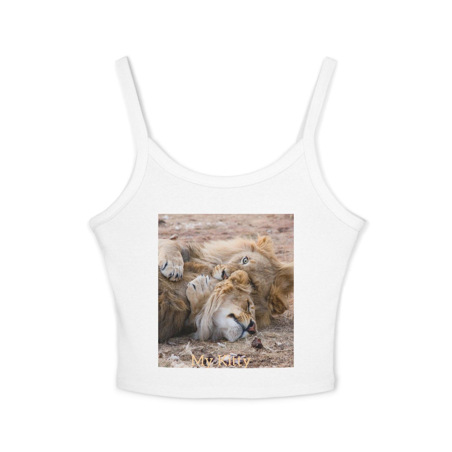 Big Bang Apparell Lions at play Women's Spaghetti Strap Tank Top