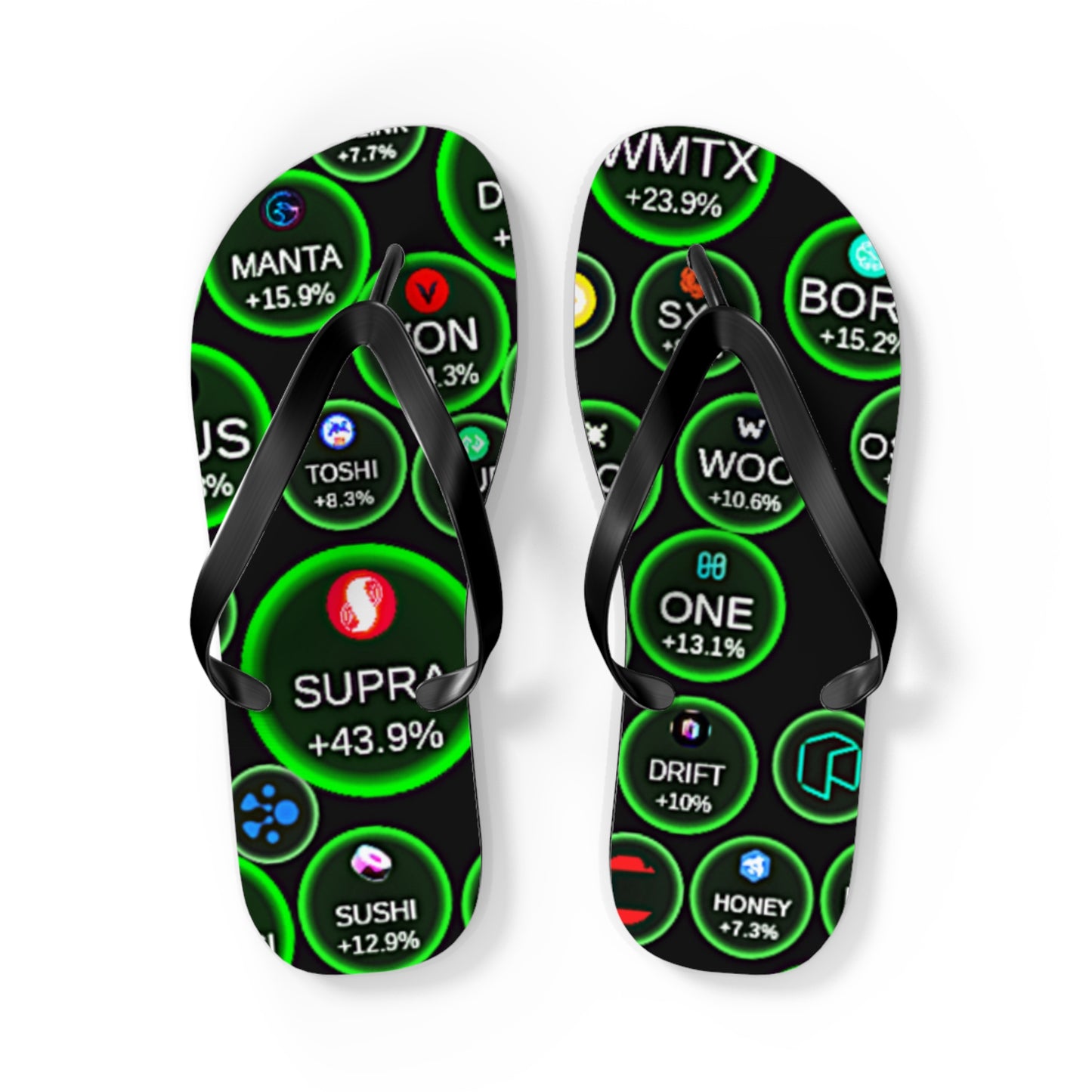 Big Bang Apparell crypto Flip Flops