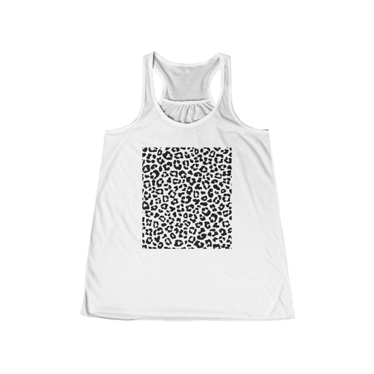 Leopard Print Women's Flowing Racerback Tank | Stylish Summer Top