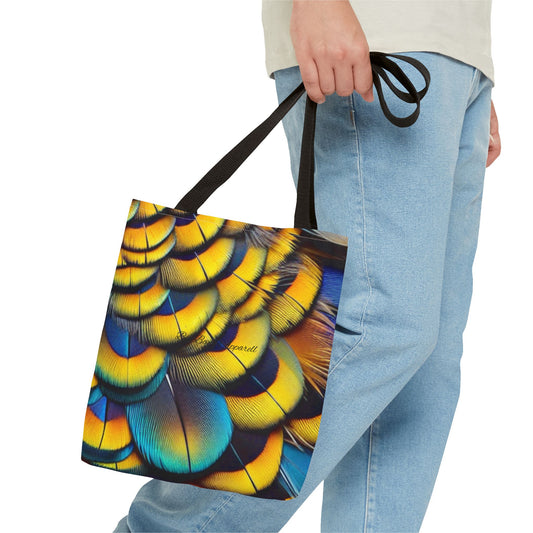 Vibrant Feather Tote Bag - Stylish and Eco-Friendly