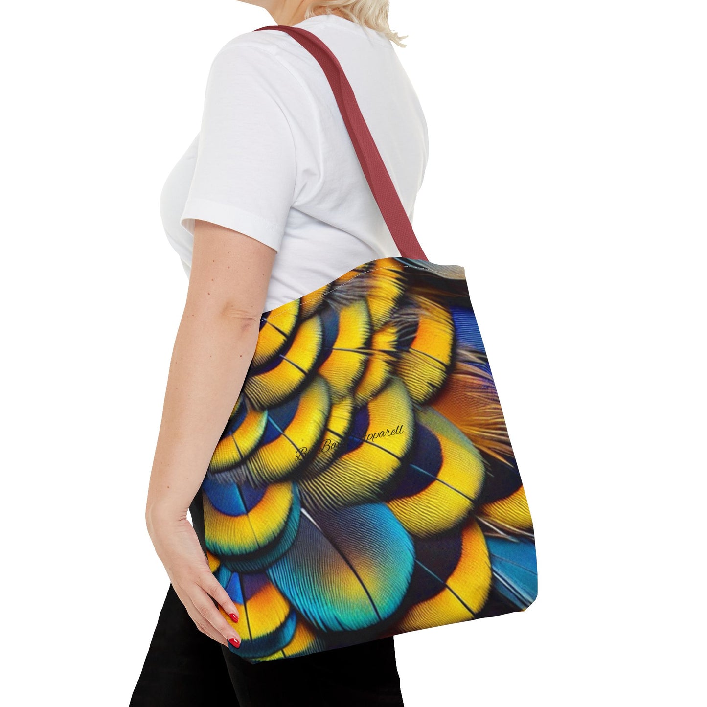 Vibrant Feather Tote Bag - Stylish and Eco-Friendly