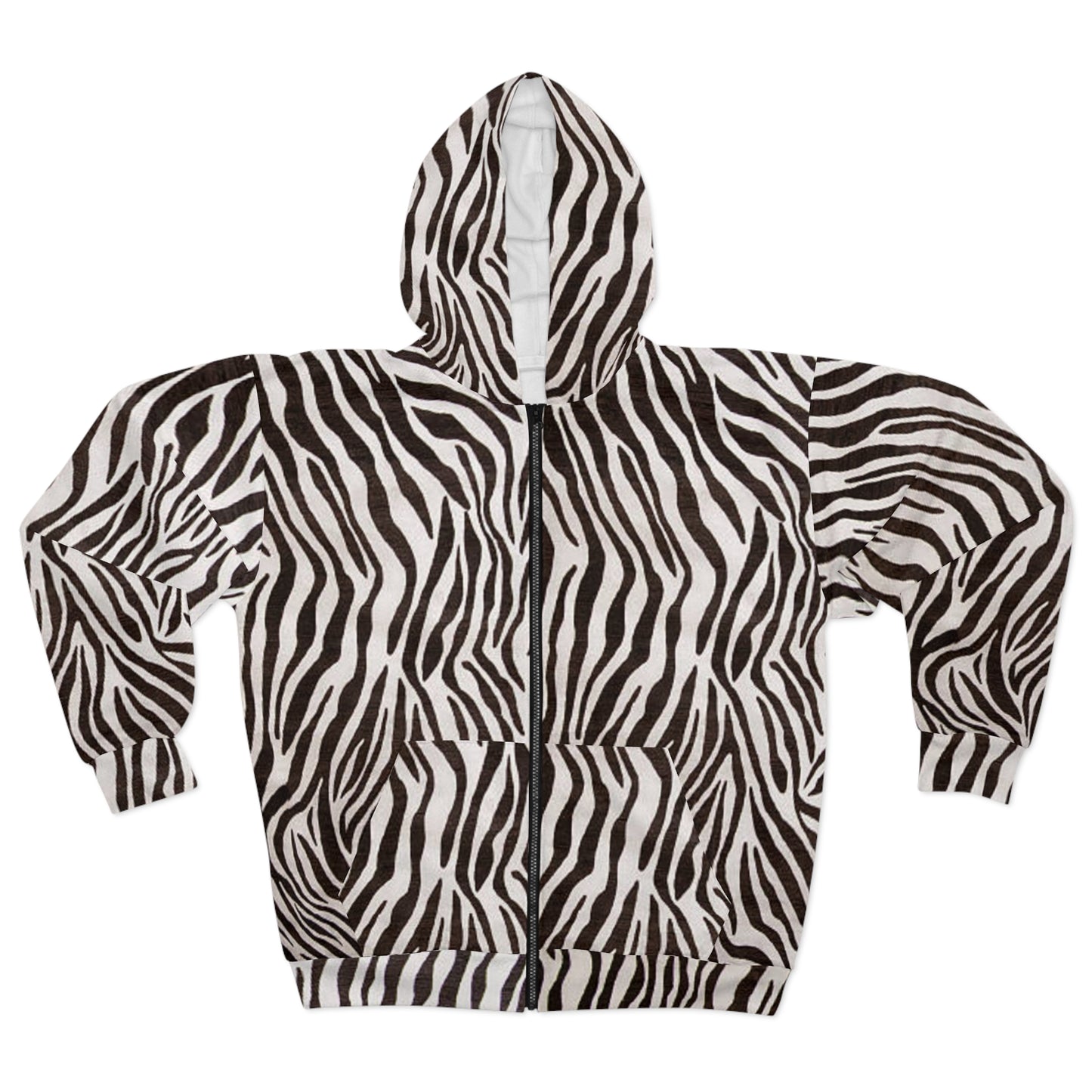 Big Bang Apparell zebra Unisex Zip Hoodie (AOP)