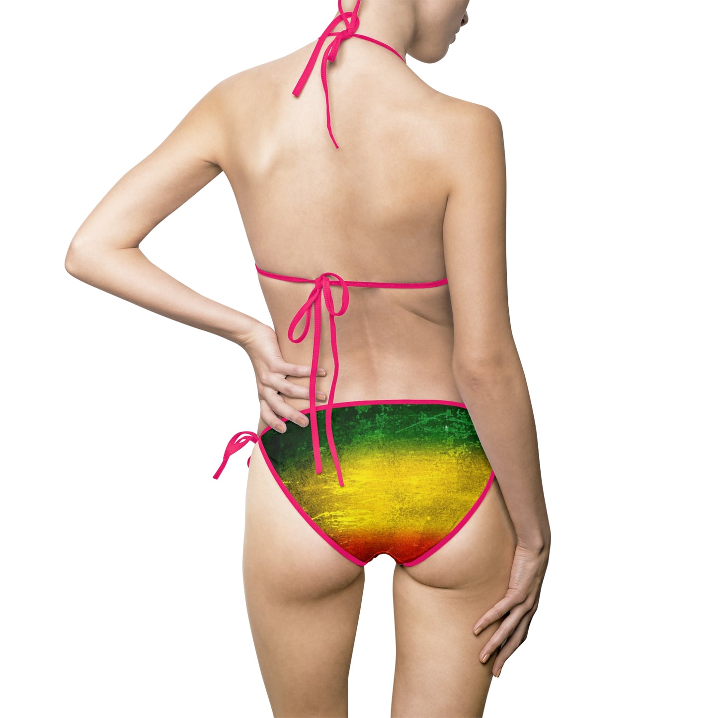 Vibrant Rasta Bikini Swimsuit - Colorful Fun for Summer Beach Days