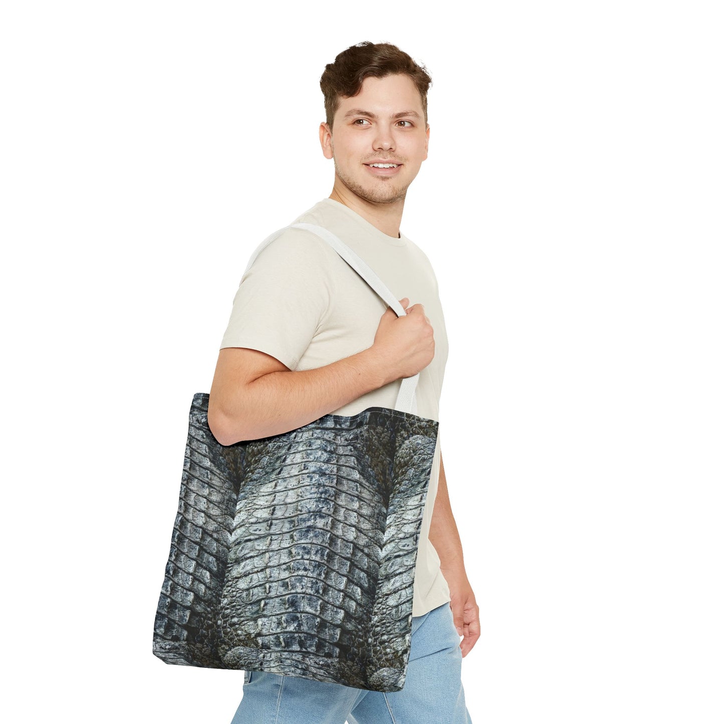 Stylish Crocodile Texture Tote Bag - Eco-Friendly Fashion Accessory