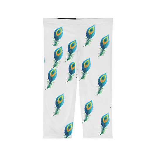 Big Bang Apparell peacock Women’s Capri Leggings (AOP)