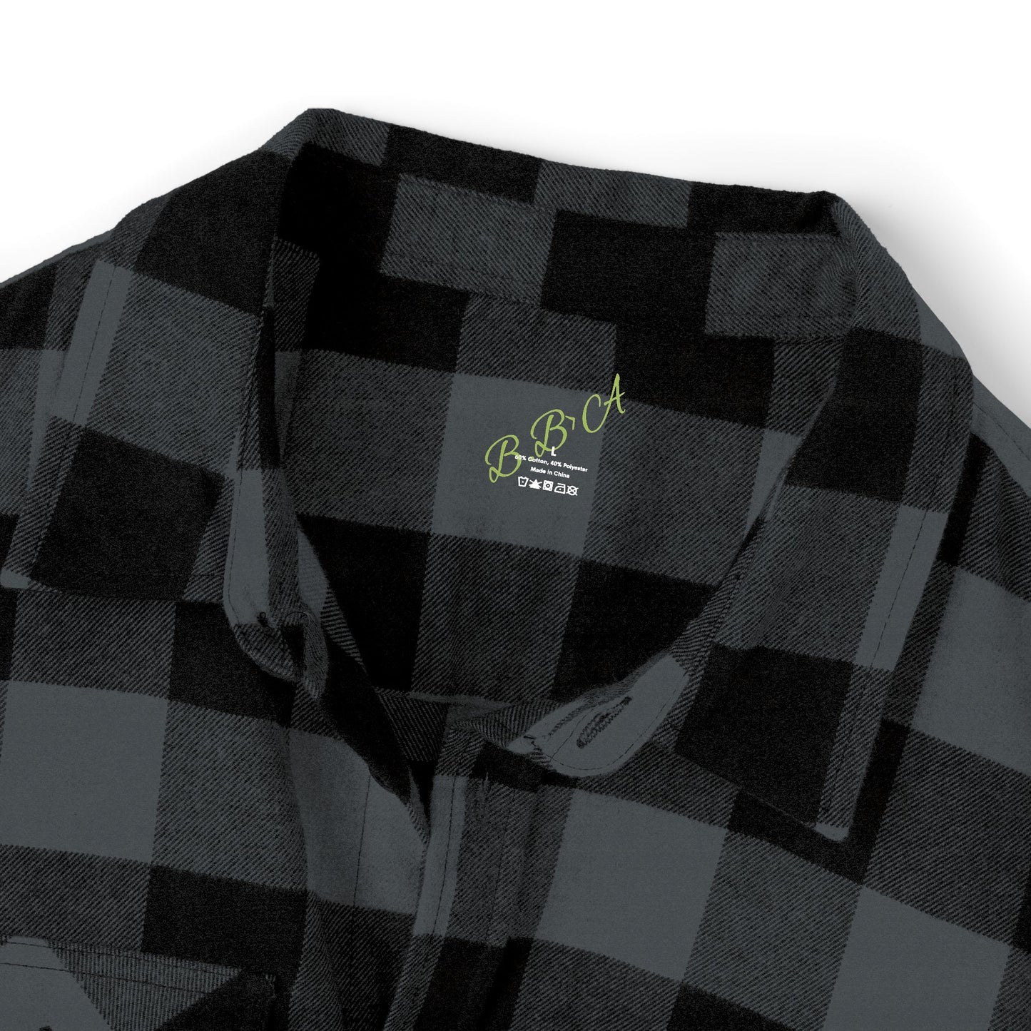 Crypto logo Cozy Unisex Flannel Shirt - Classic Black and Green Checkered Pattern