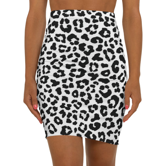 Chic Leopard Print Mid-Waist Pencil Skirt for Women