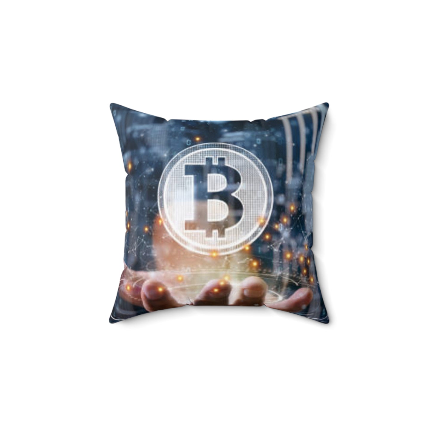 Big Bang Apparell bitcoin Spun Polyester Square Pillow