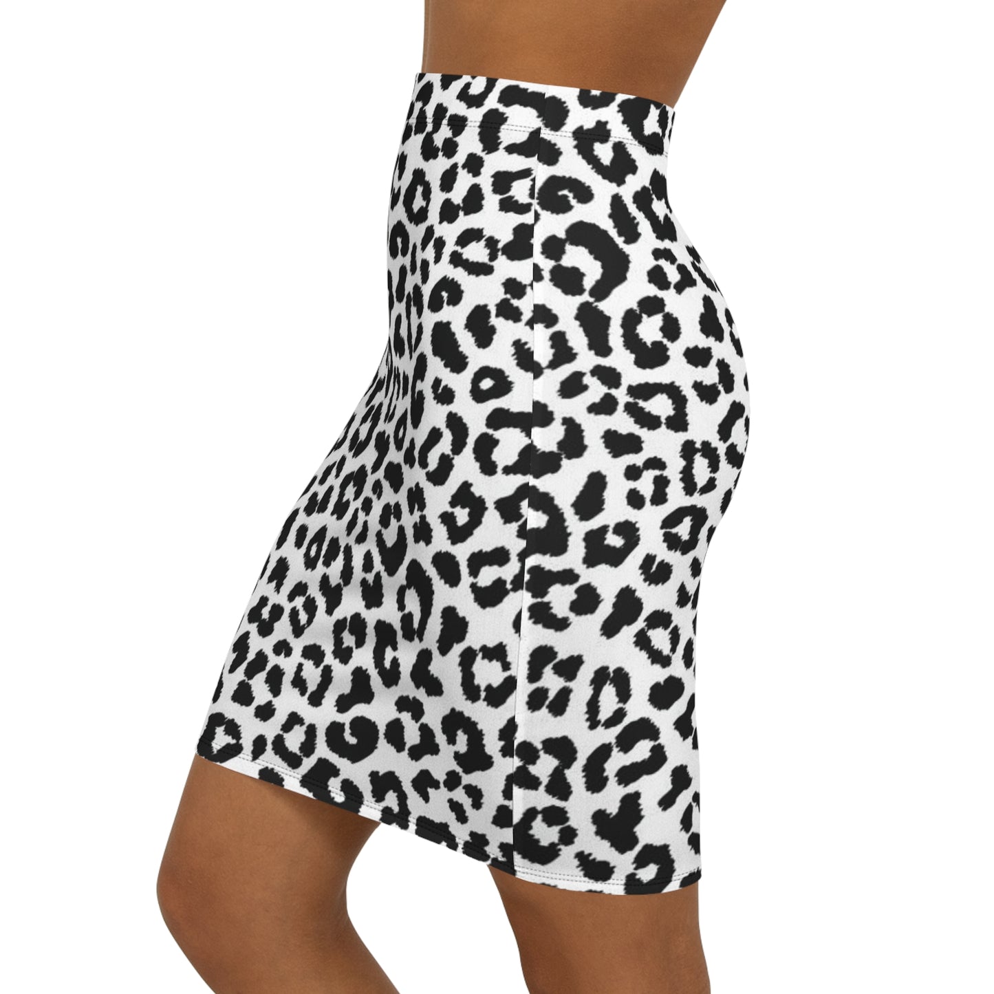 Chic Leopard Print Mid-Waist Pencil Skirt for Women