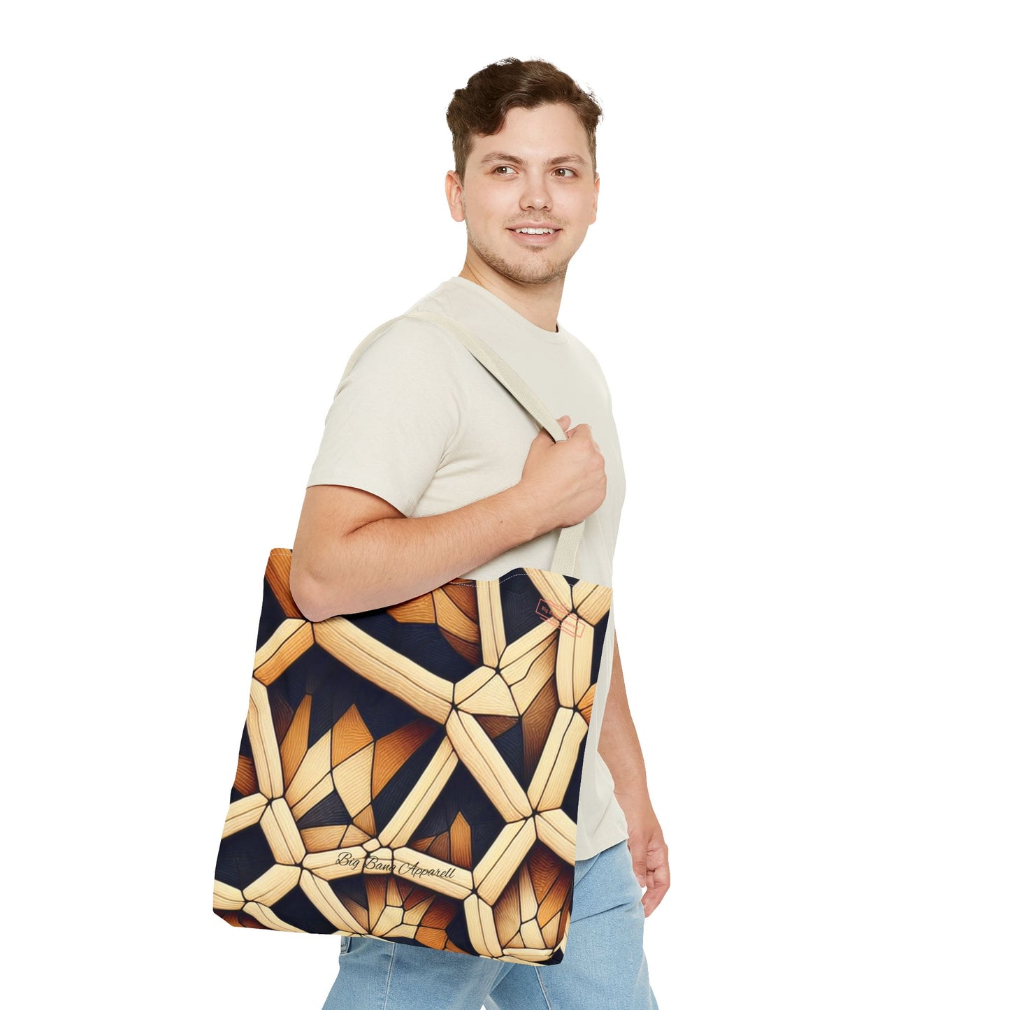 Geometric Pattern Tote Bag - Stylish & Versatile for Everyday Use