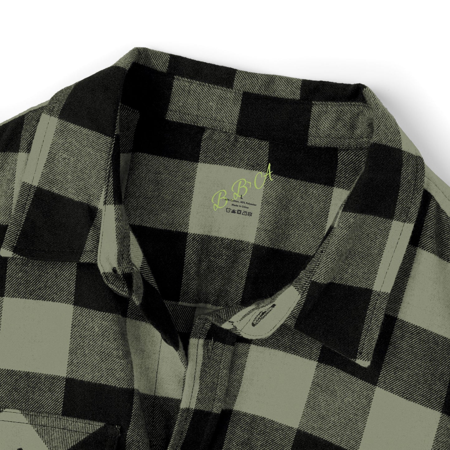 Crypto logo Cozy Unisex Flannel Shirt - Classic Black and Green Checkered Pattern