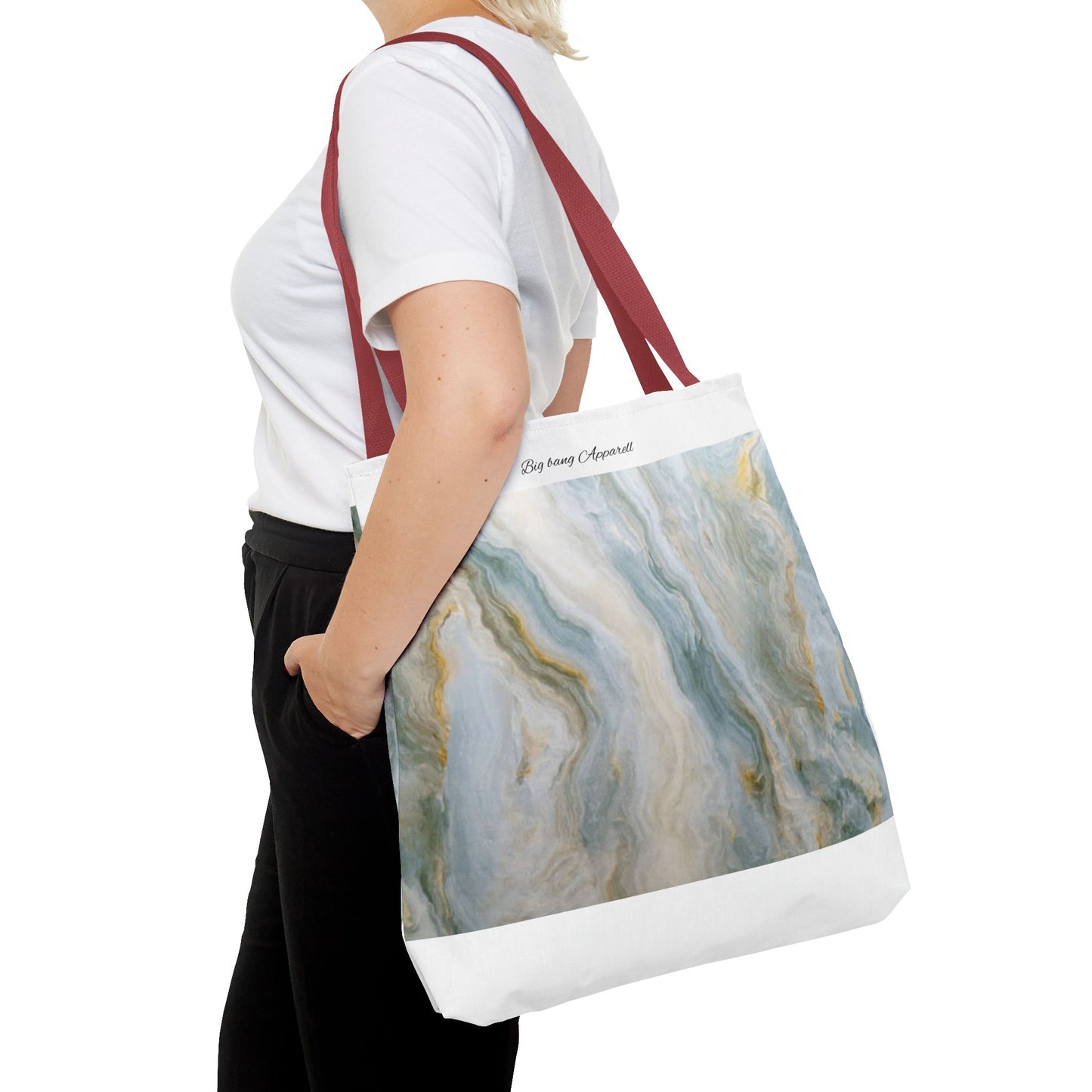 Elegant Marble Print Tote Bag - Stylish & Versatile for Everyday Use