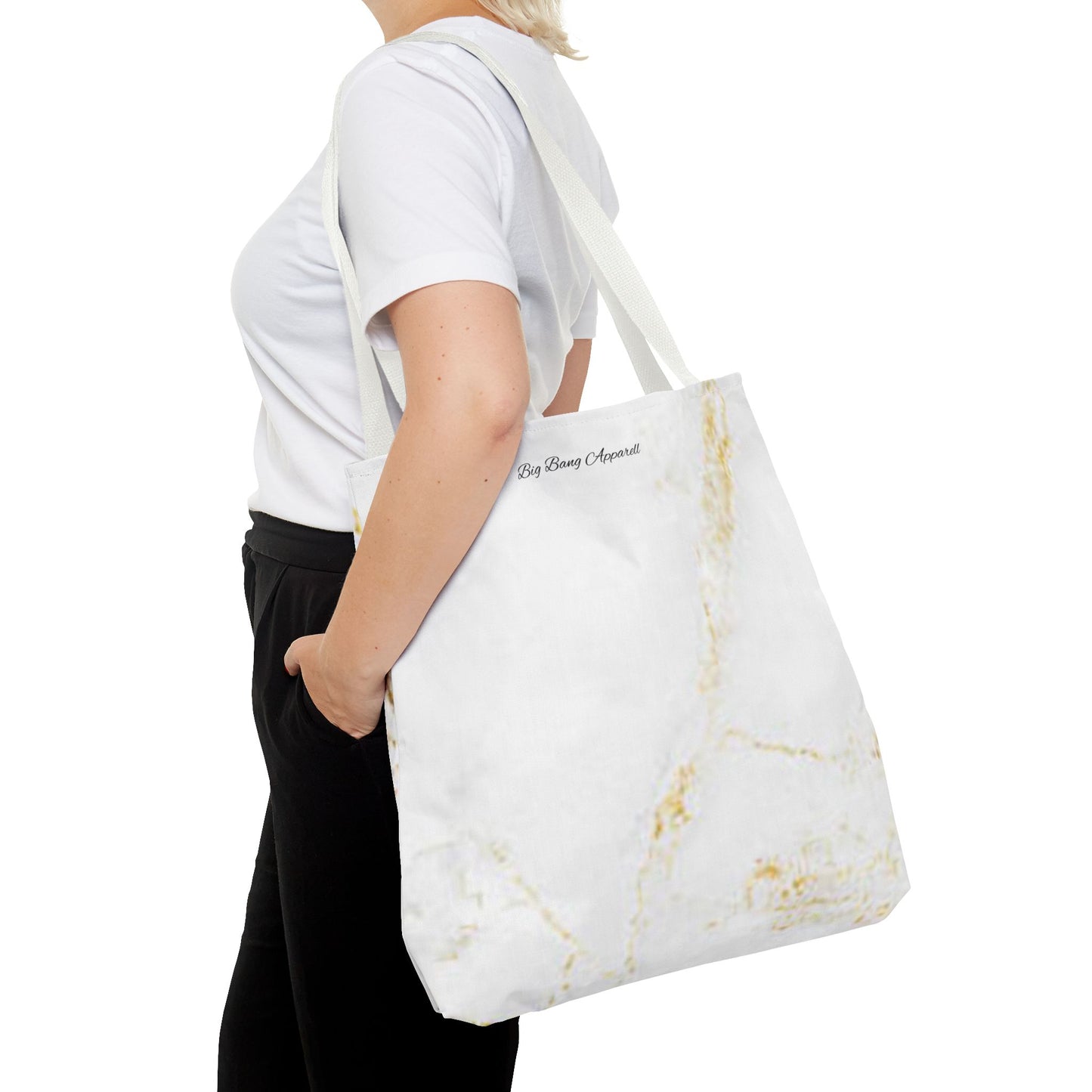 Elegant Marble Print Tote Bag - Big Bang Apparel