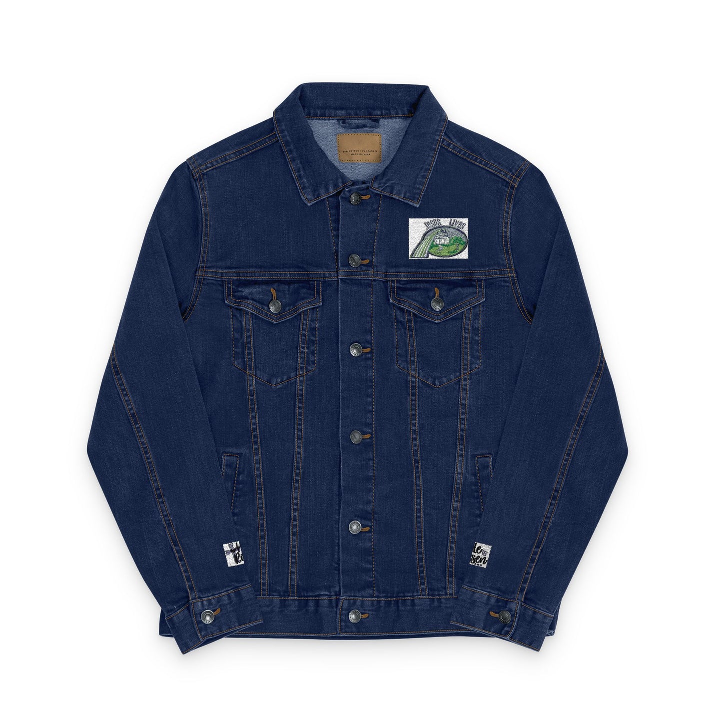 Jesus themed Embroidered Unisex Denim Jacket - Stylish Casual Wear