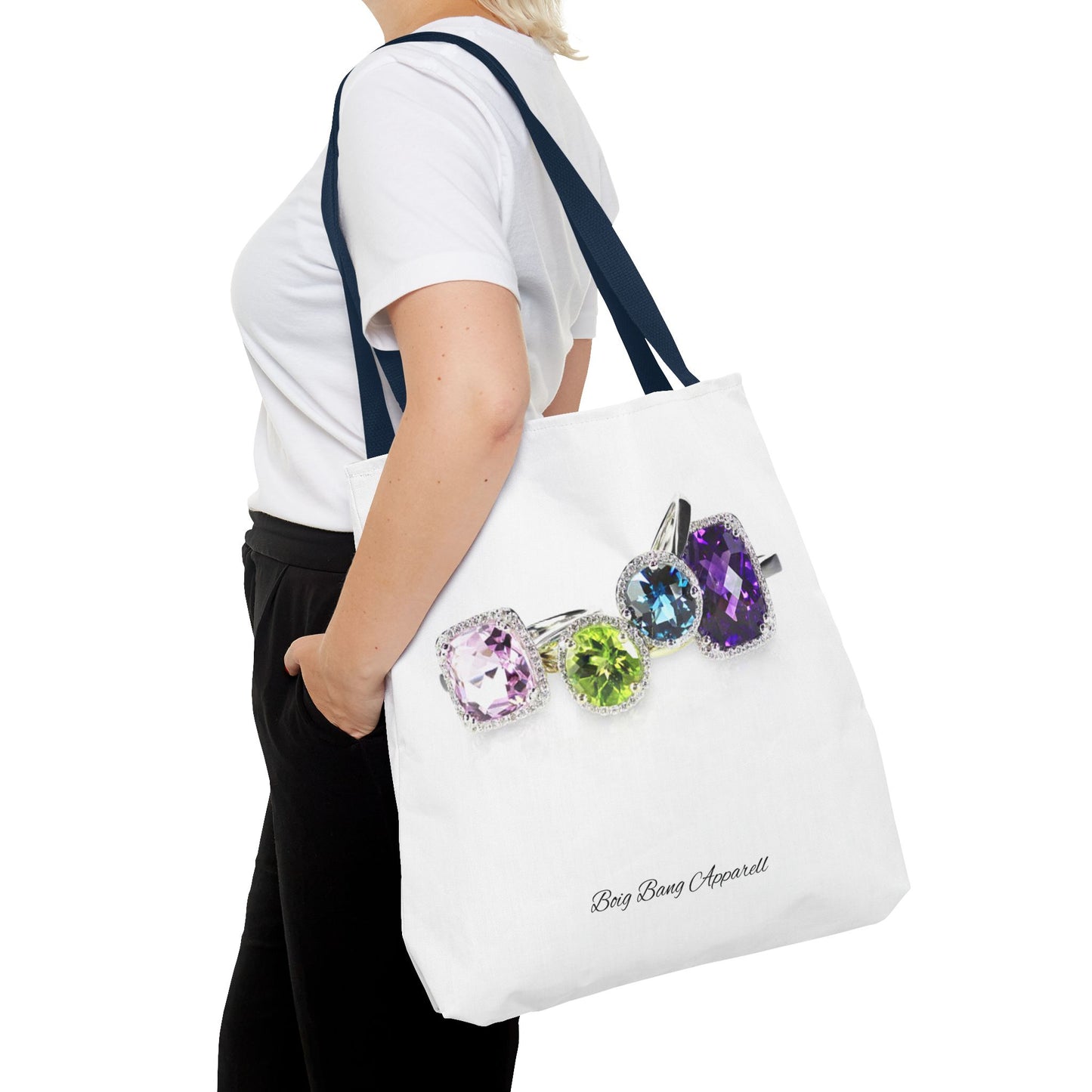 Sparkling Gemstone Tote Bag - Stylish and Chic Accessory for Jewelry Lovers