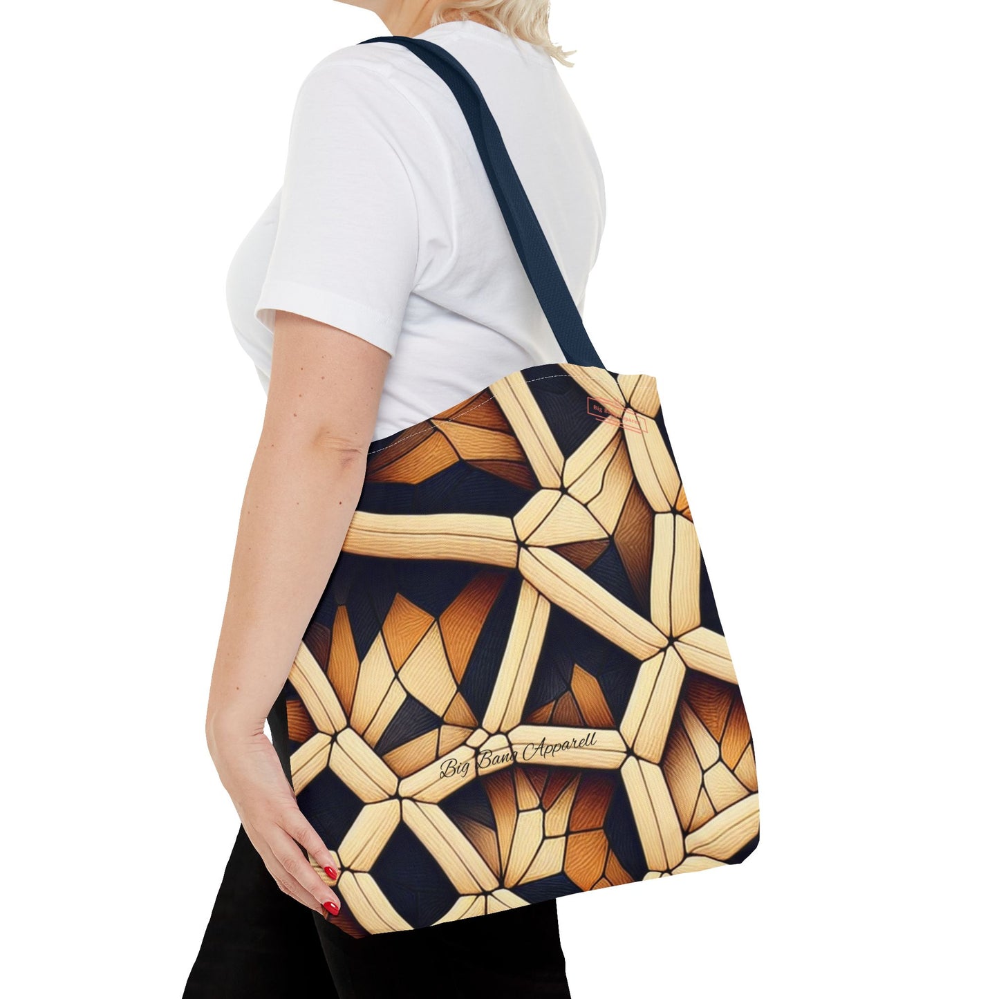 Geometric Pattern Tote Bag - Stylish & Versatile for Everyday Use