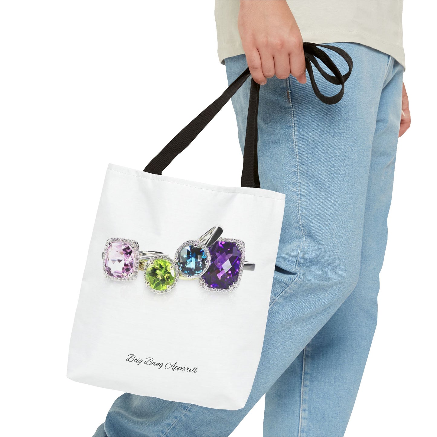 Sparkling Gemstone Tote Bag - Stylish and Chic Accessory for Jewelry Lovers