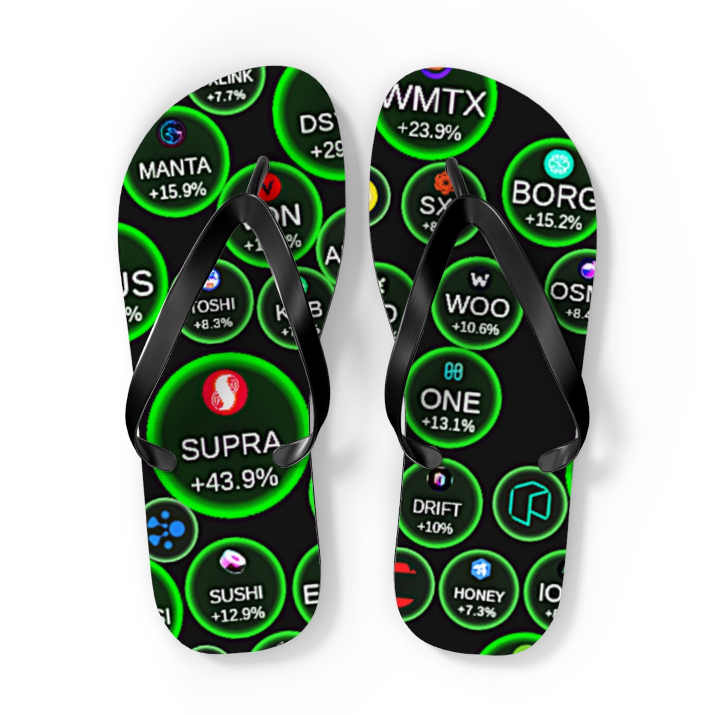 Big Bang Apparell crypto Flip Flops