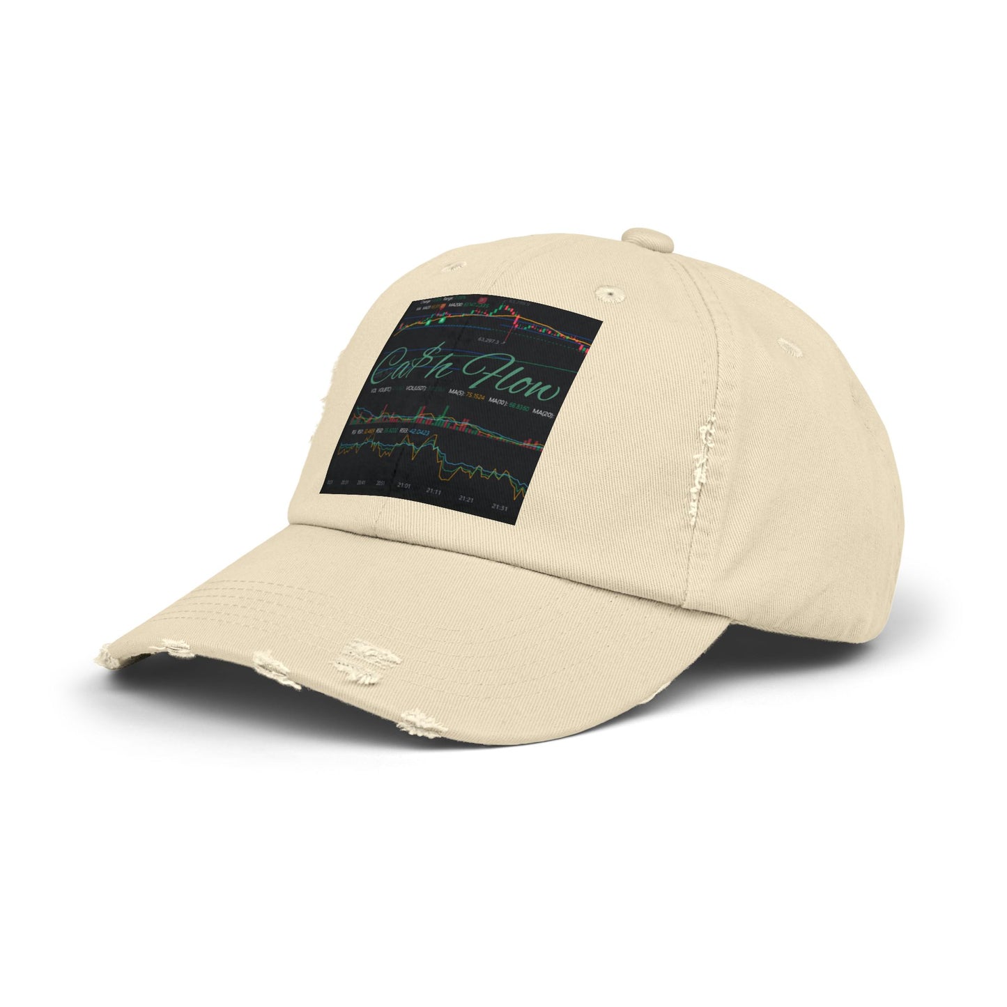 Trendy Unisex Distressed Cap - 'Cash Flow' Graphic Hat for Investors, Perfect for Casual Outings and Celebrations