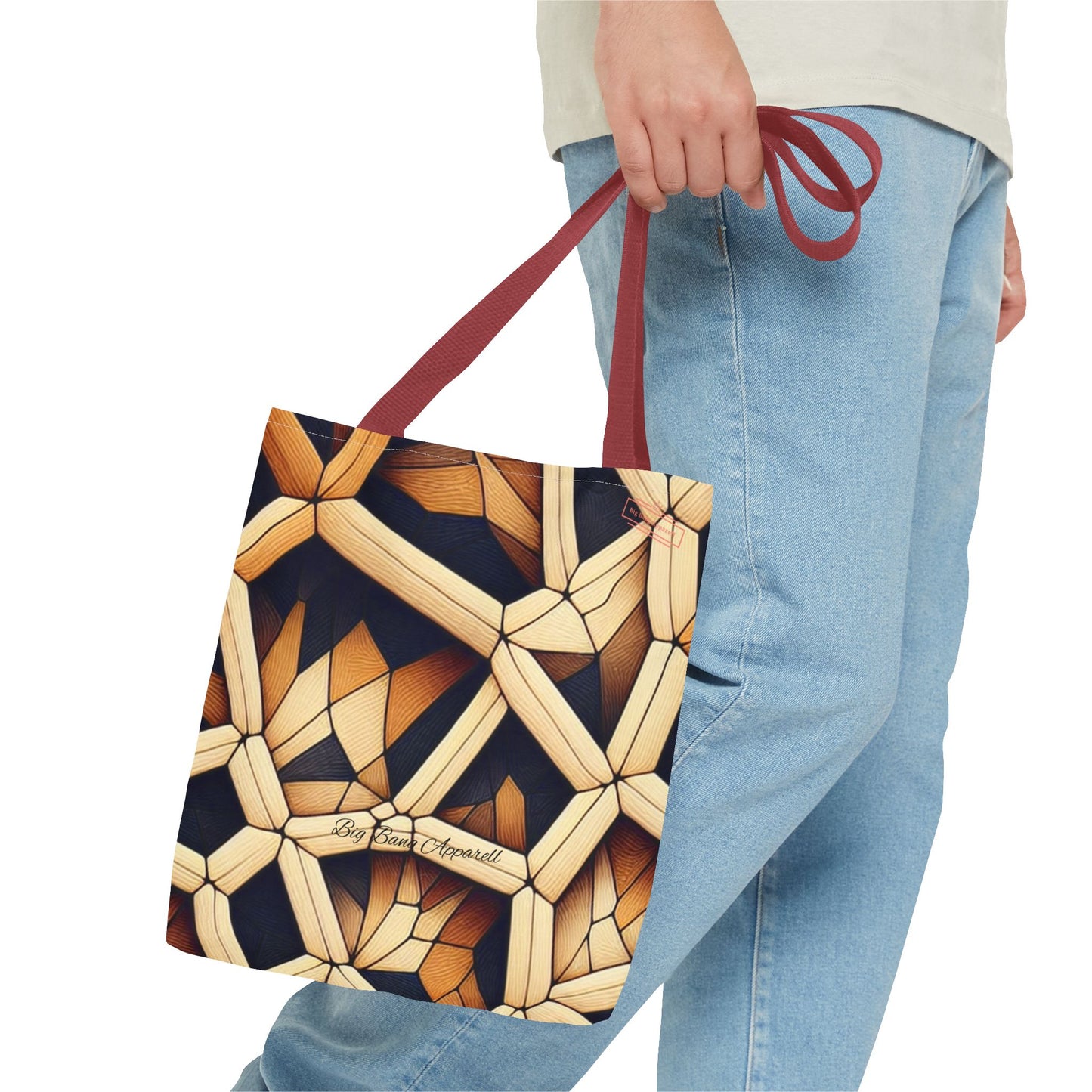 Geometric Pattern Tote Bag - Stylish & Versatile for Everyday Use