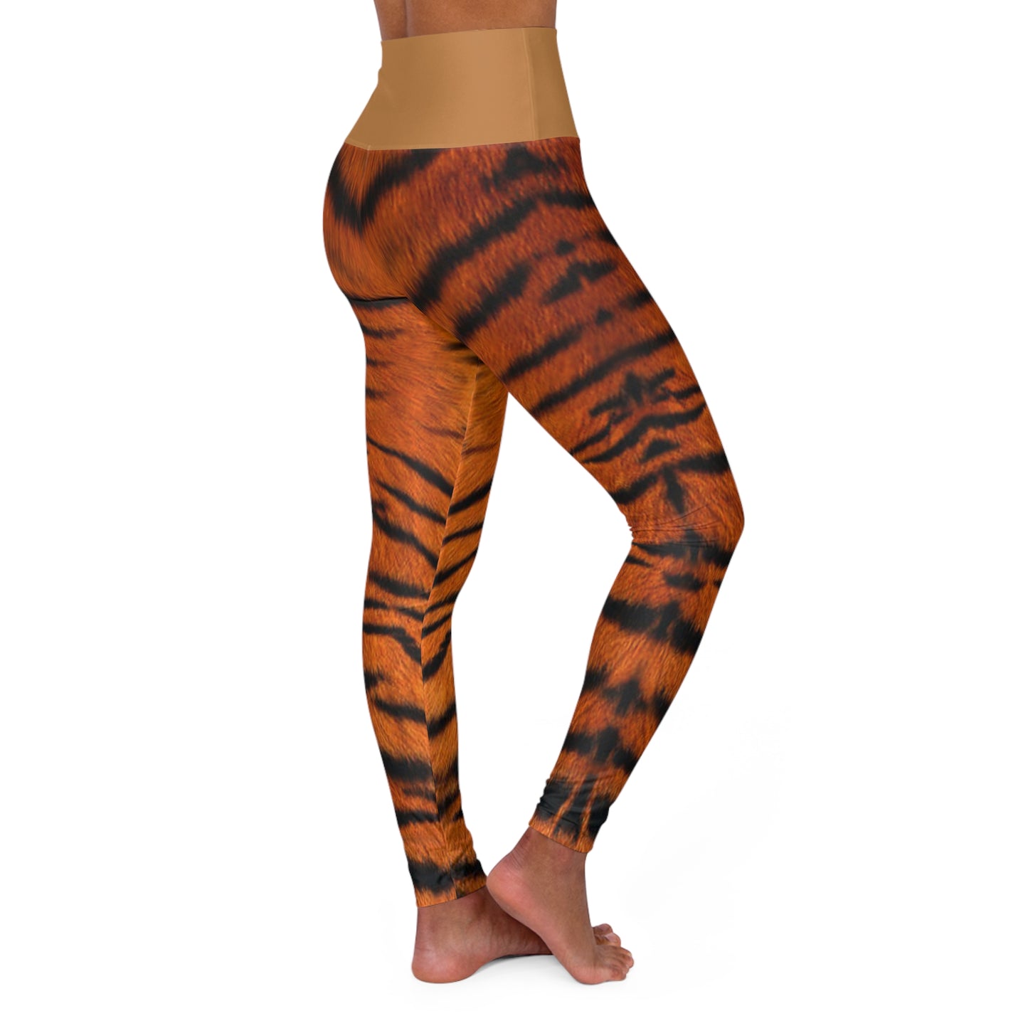 Big Bang Apparell tiger print High Waisted Yoga Leggings (AOP)