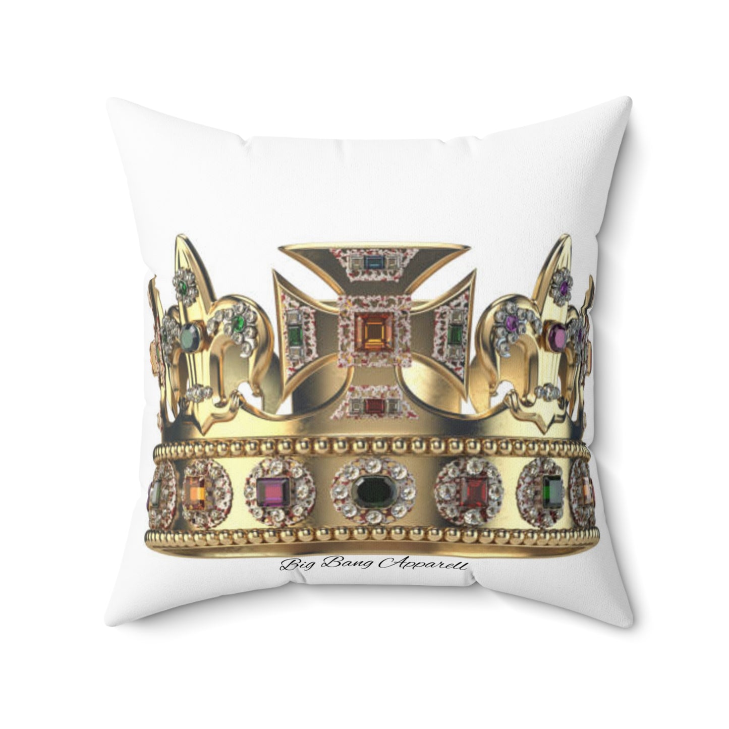 Big Bang Apparell royal crown Spun Polyester Square Pillow