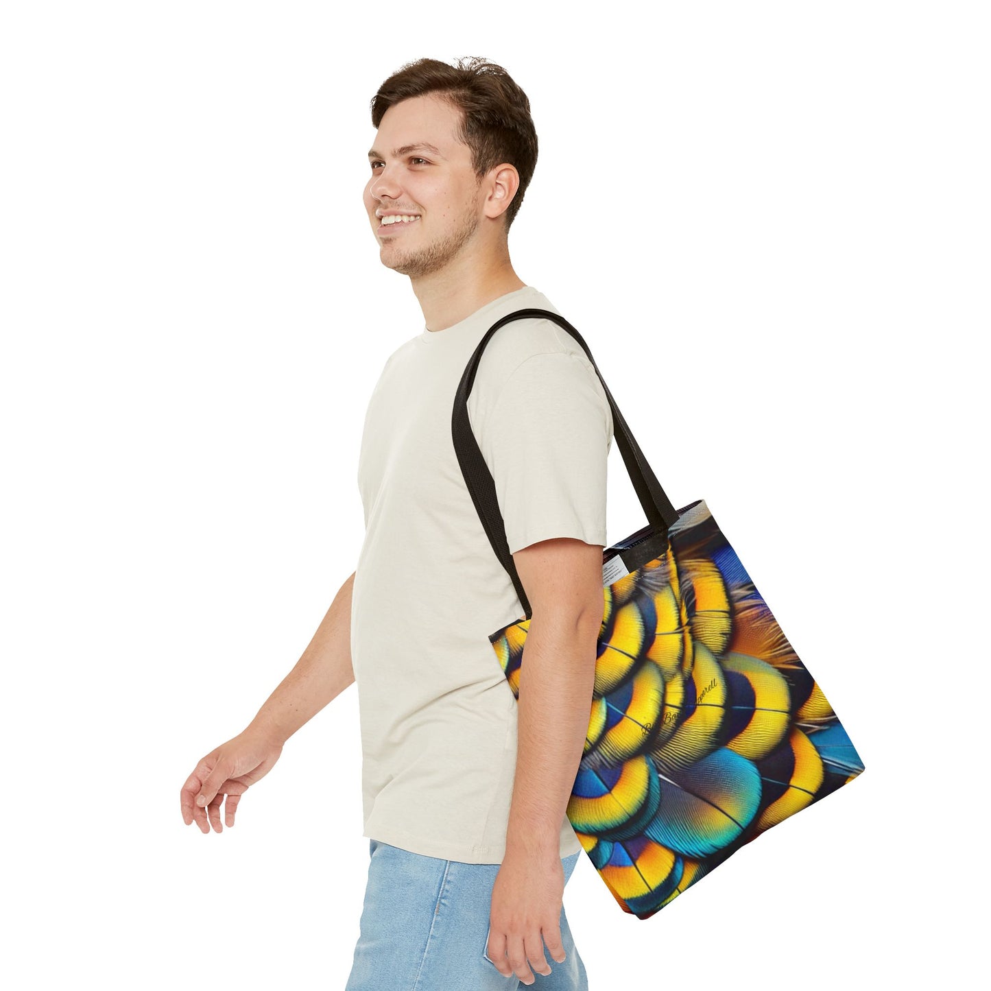 Vibrant Feather Tote Bag - Stylish and Eco-Friendly