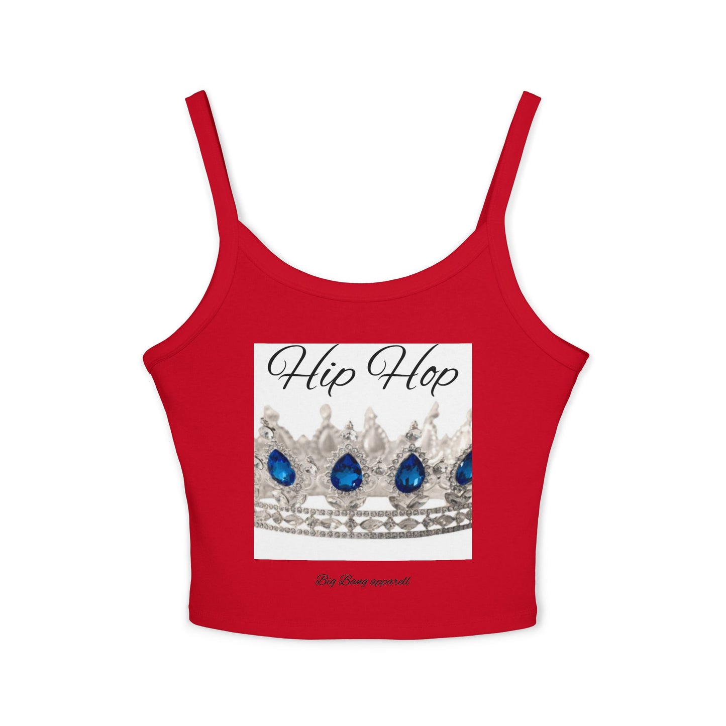 Big Bang Apparell hiphop crown Women's Spaghetti Strap Tank Top