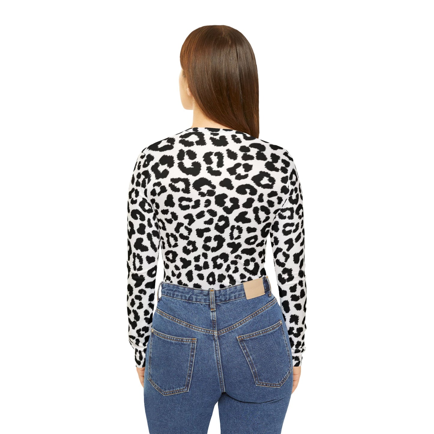 Chic Leopard Print Long Sleeve V-Neck Shirt for Women - Trendy Fashion Top