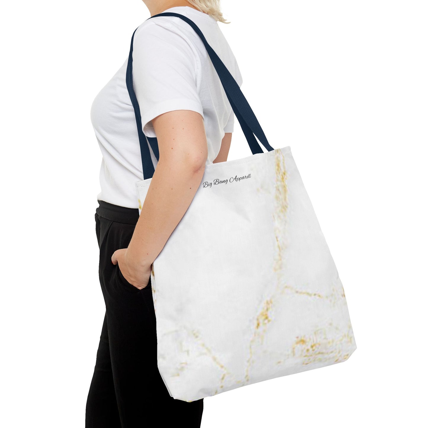 Elegant Marble Print Tote Bag - Big Bang Apparel