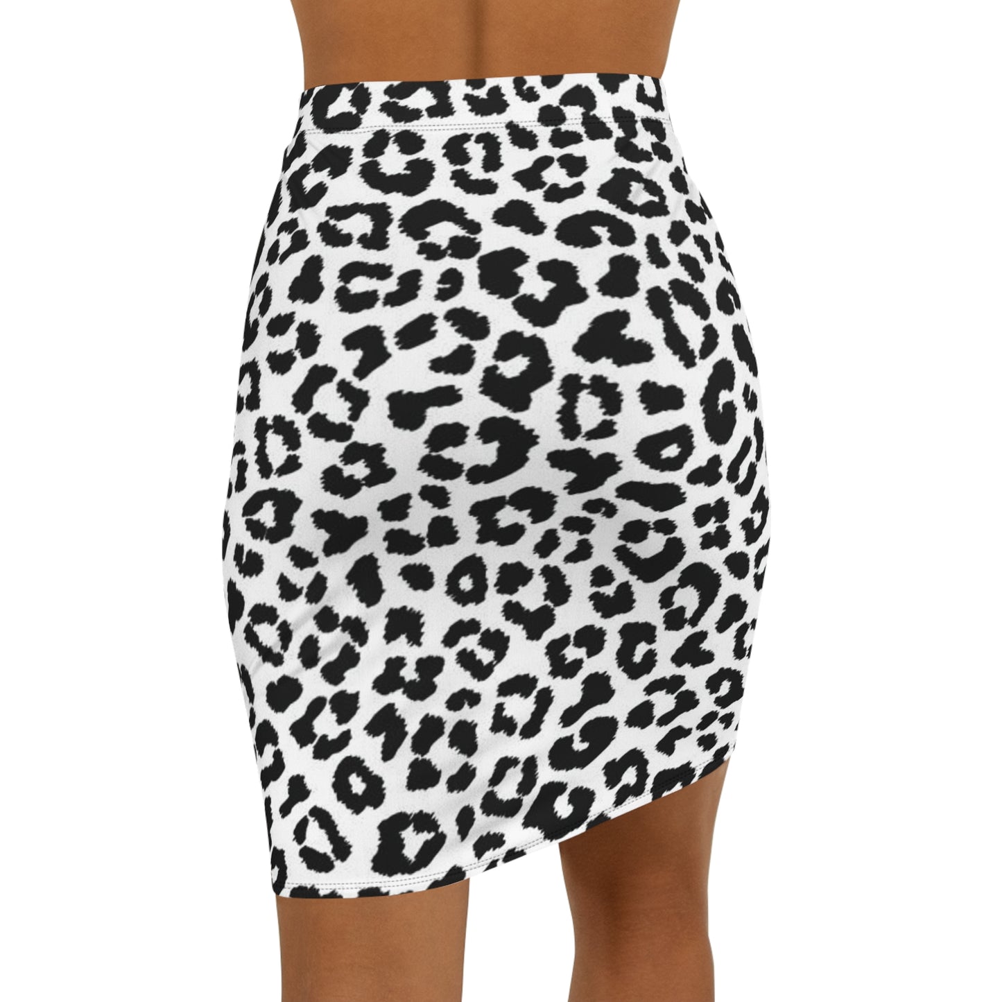 Chic Leopard Print Mid-Waist Pencil Skirt for Women