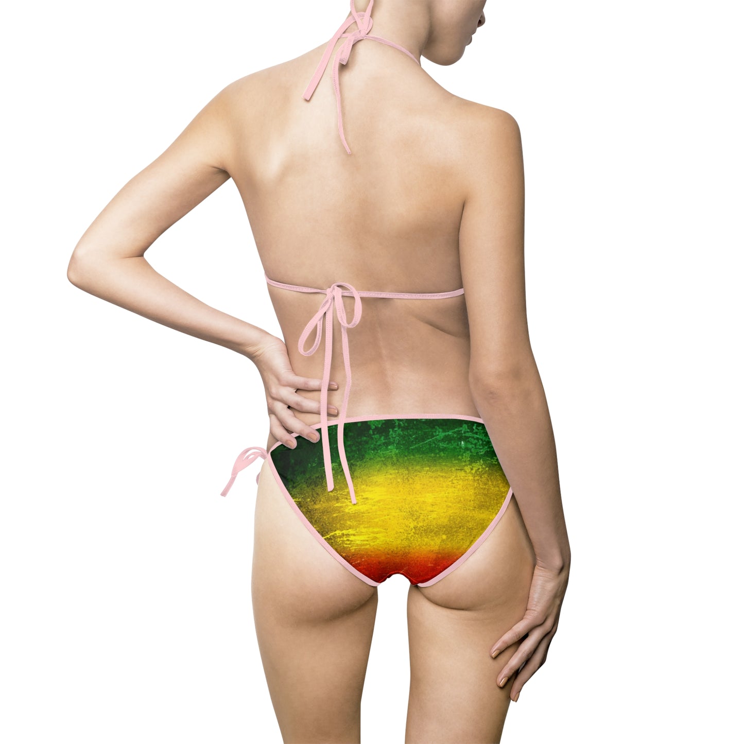 Vibrant Rasta Bikini Swimsuit - Colorful Fun for Summer Beach Days