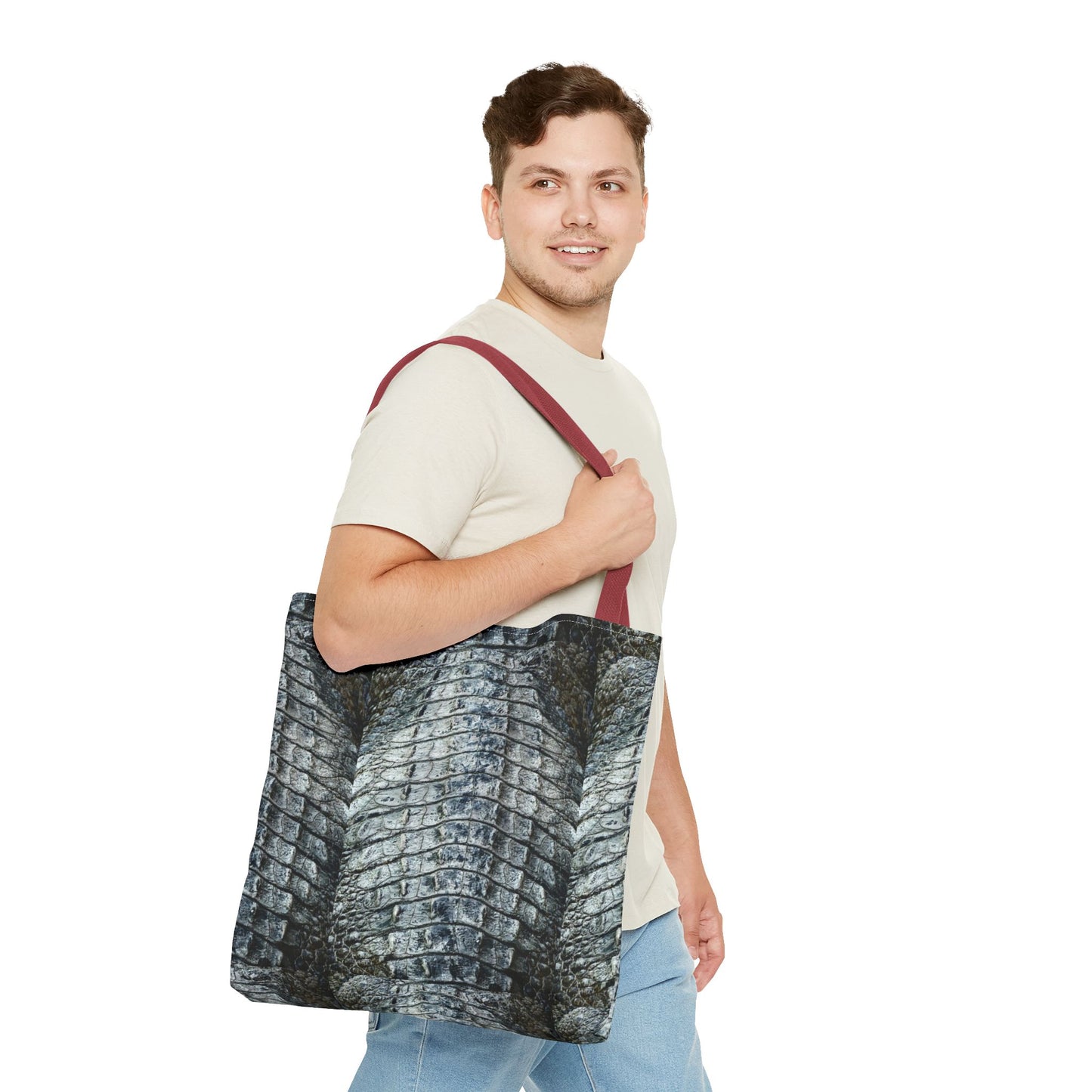 Stylish Crocodile Texture Tote Bag - Eco-Friendly Fashion Accessory