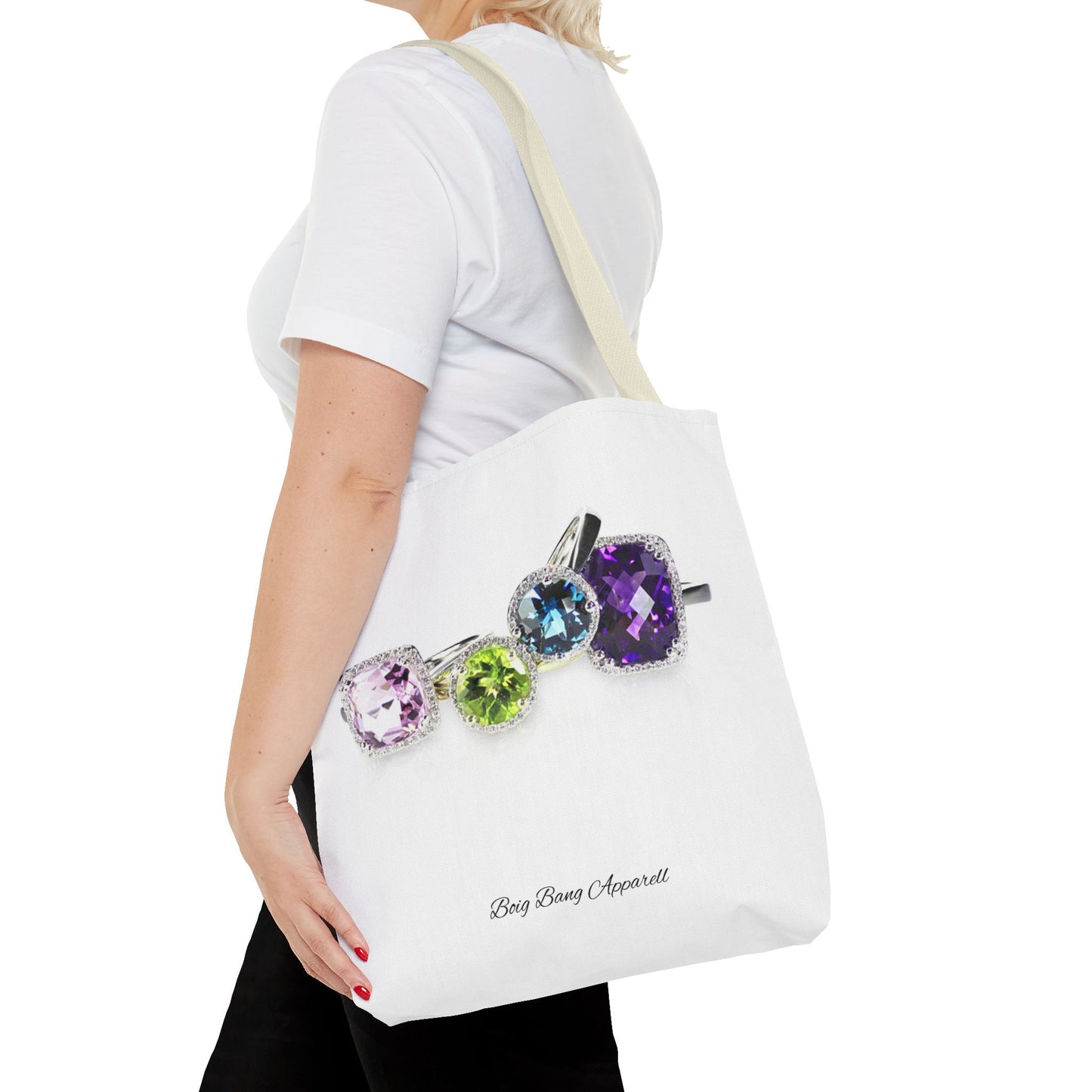 Sparkling Gemstone Tote Bag - Stylish and Chic Accessory for Jewelry Lovers