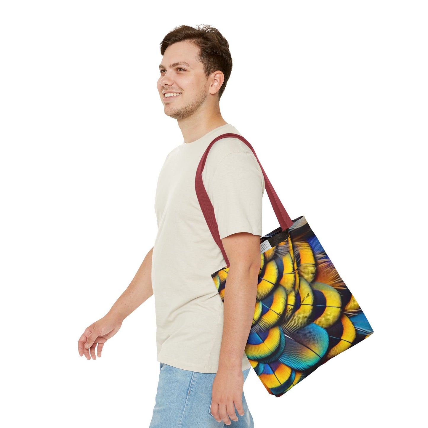 Vibrant Feather Tote Bag - Stylish and Eco-Friendly