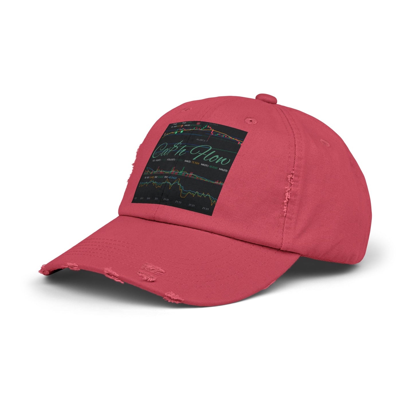 Trendy Unisex Distressed Cap - 'Cash Flow' Graphic Hat for Investors, Perfect for Casual Outings and Celebrations