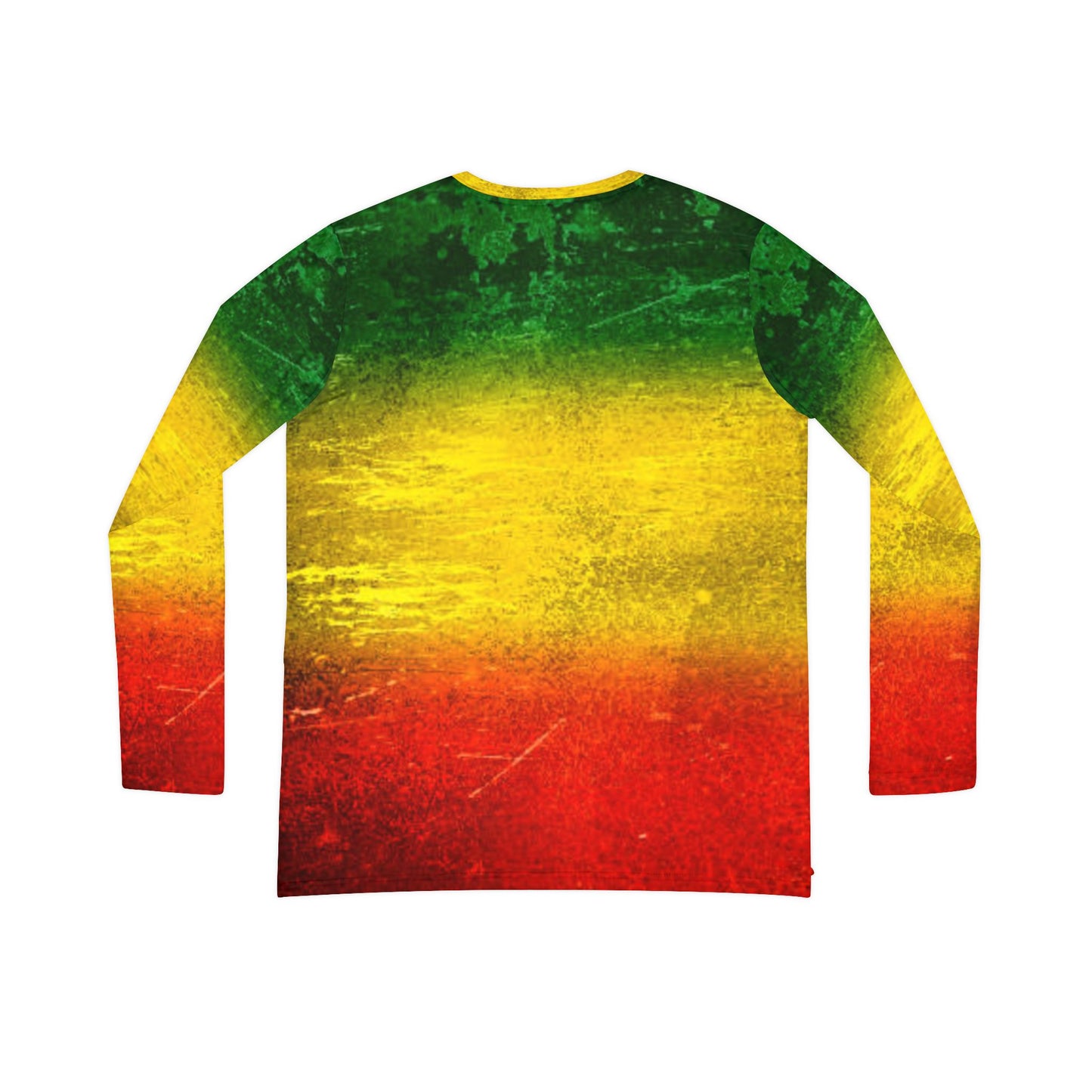 Rasta V-Neck Long Sleeve Shirt - Colorful Gradient Design for Women