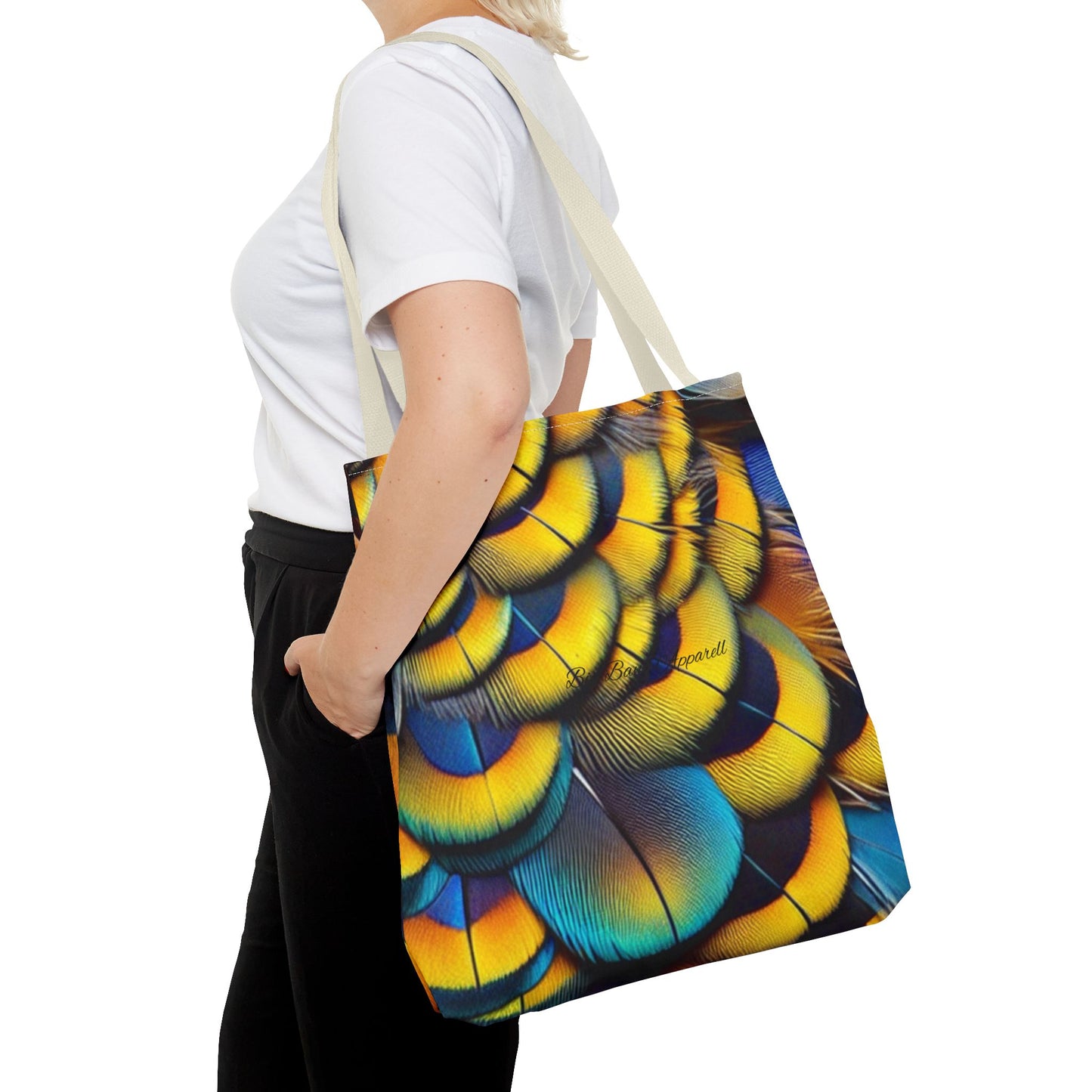 Vibrant Feather Tote Bag - Stylish and Eco-Friendly