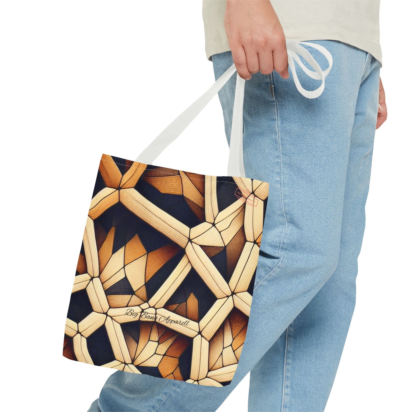 Geometric Pattern Tote Bag - Stylish & Versatile for Everyday Use